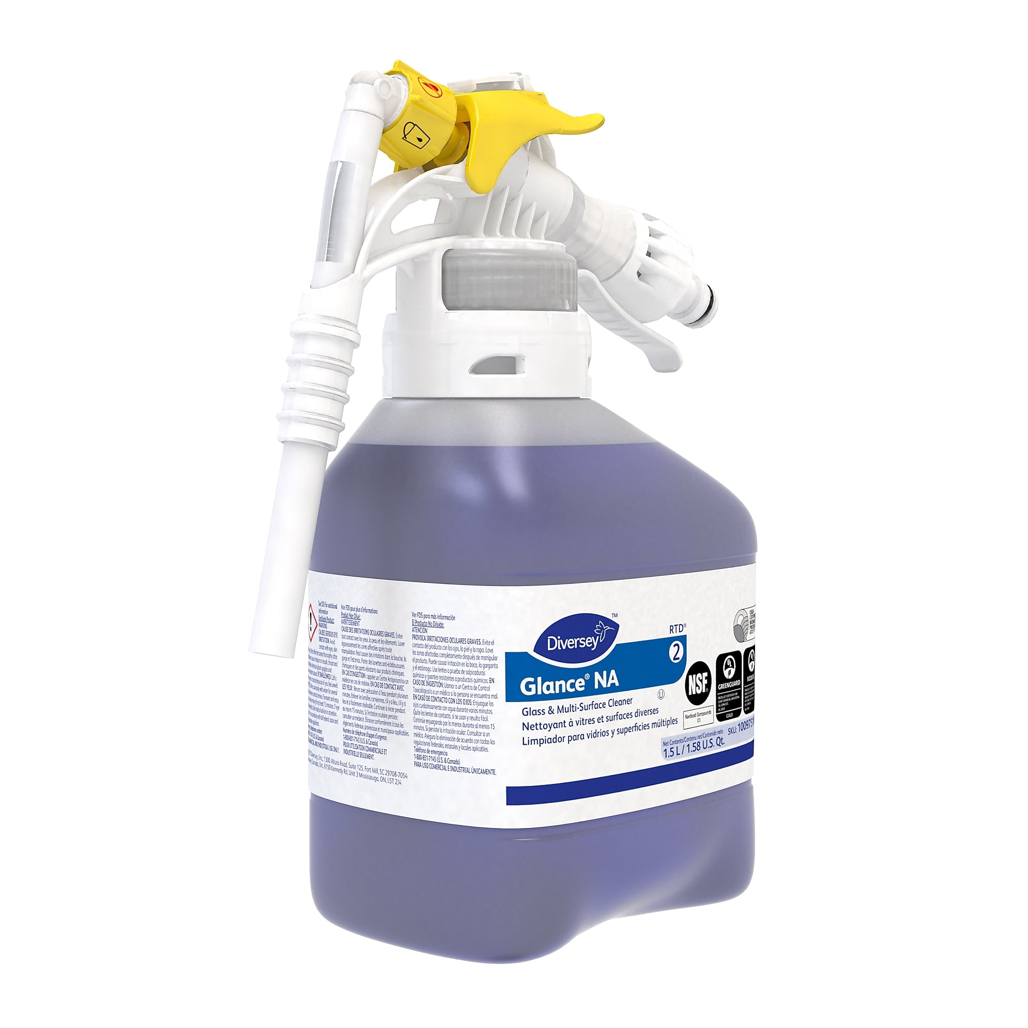 Diversey Glance NA Glass & Multi-Surface Cleaner, 1.5 L