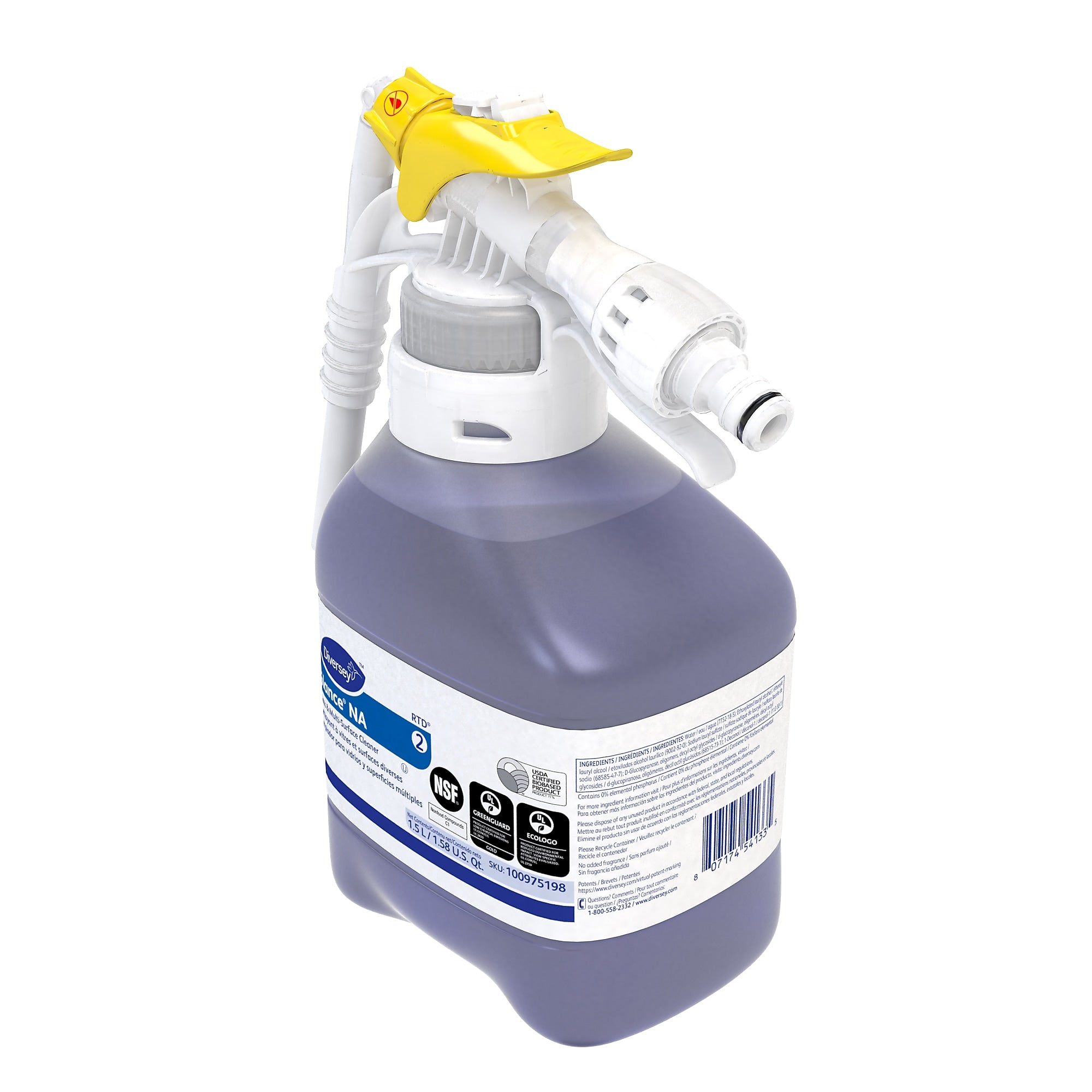 Diversey Glance NA Glass & Multi-Surface Cleaner, 1.5 L