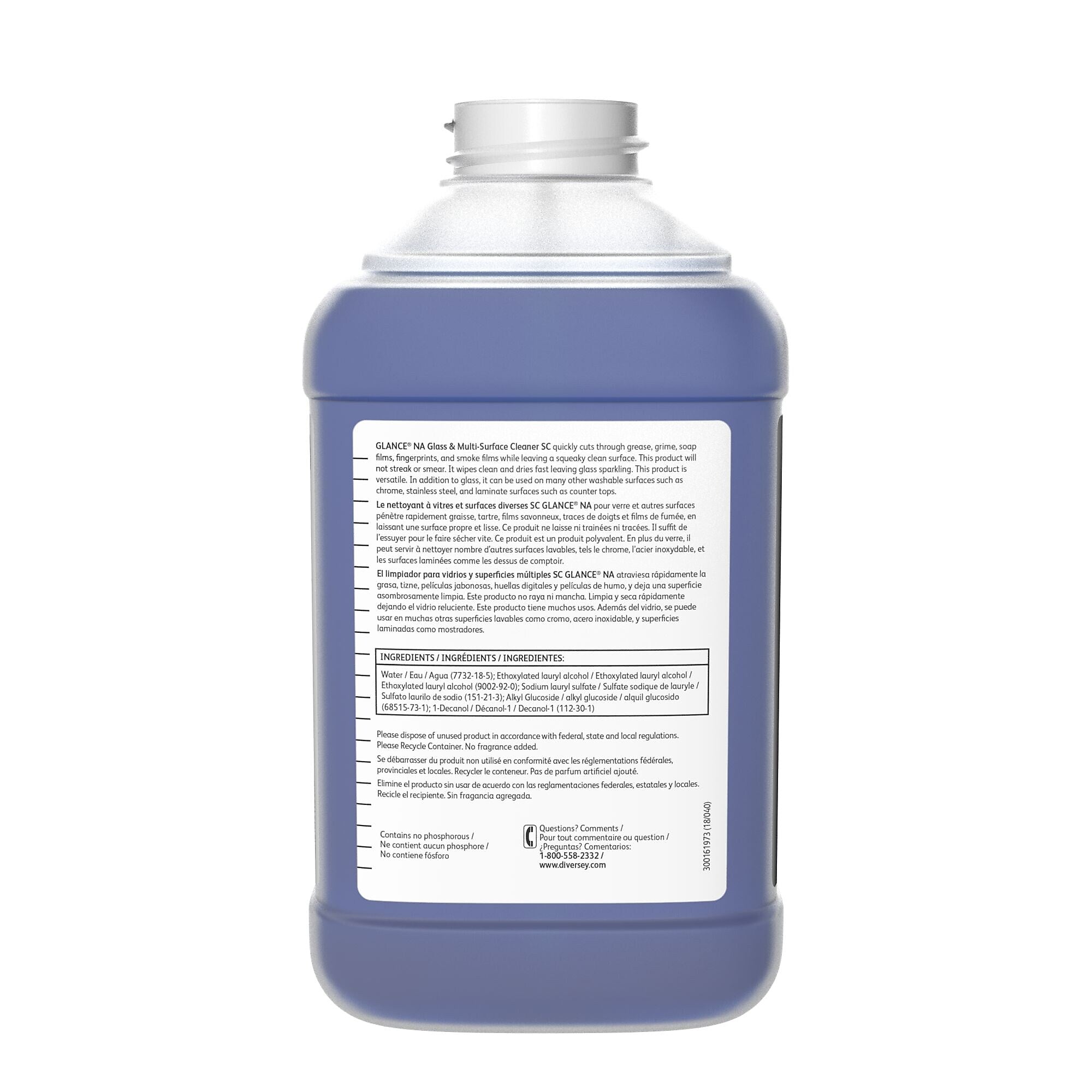 Diversey Glance NA Glass & Multi-Surface Cleaner for J-Fill, Refill, 2.5L, 2/Carton