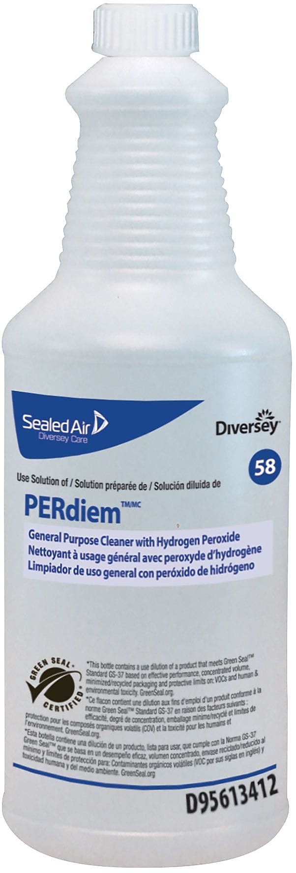 Diversey PERdiem 32 oz. Spray Bottle, White/Blue