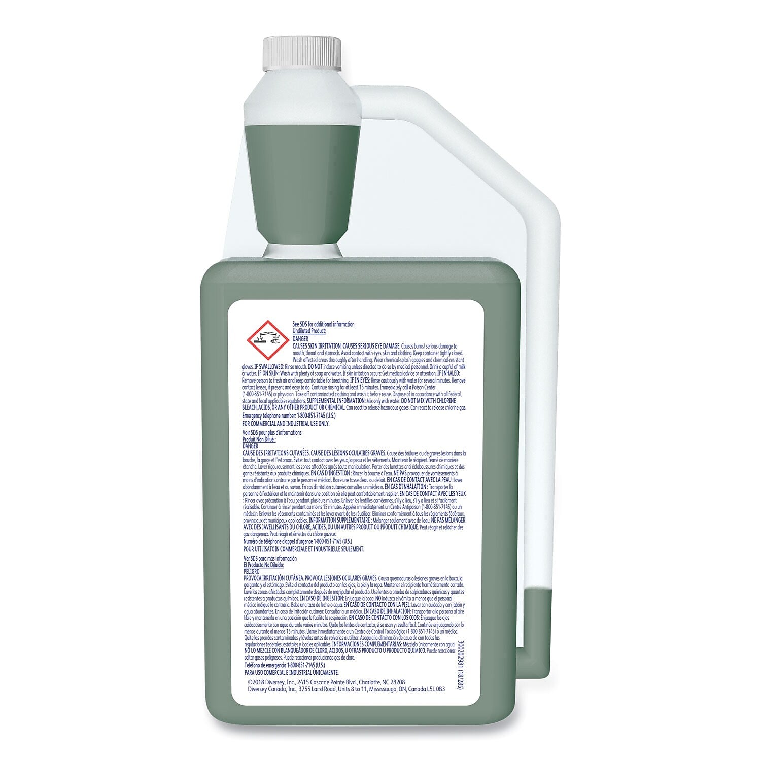 Diversey UHS Floor Cleaner Degreaser, 32 oz., 6/Carton