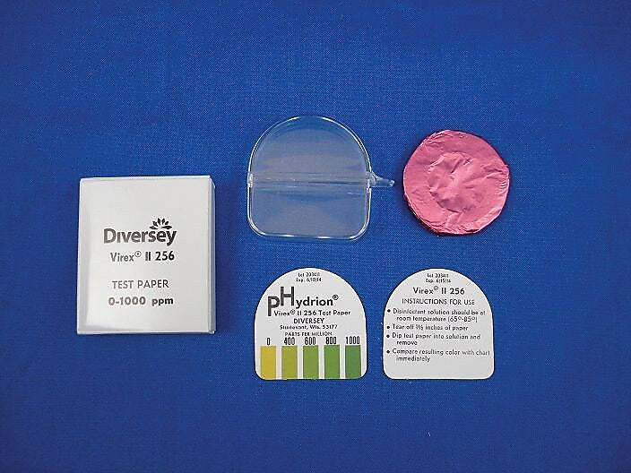 Diversey® Virex ll 256 Test Paper, 0-1,000 PPM