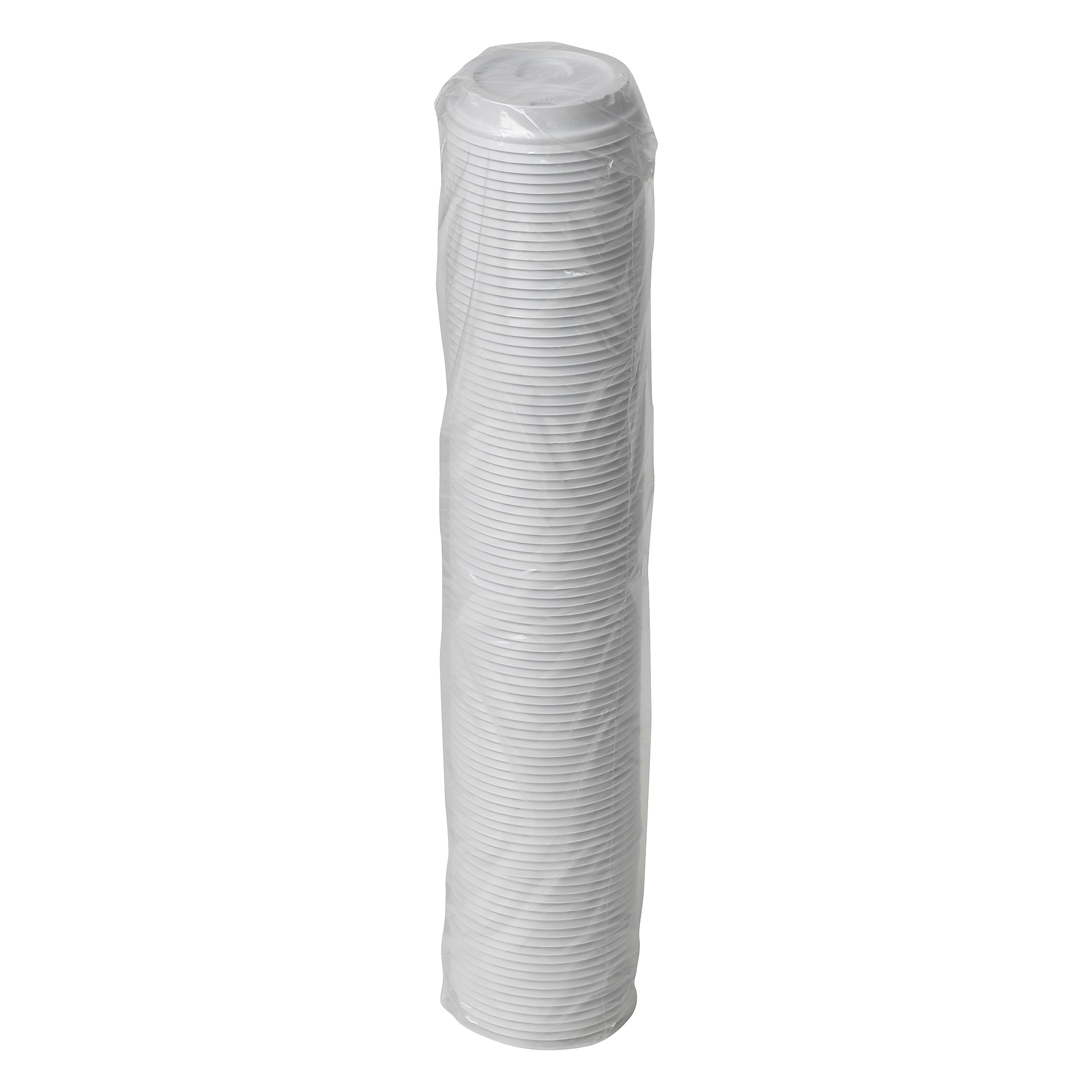 Dixie Dome Plastic Hot Cup Lids, 10 oz., White, 1000/Carton