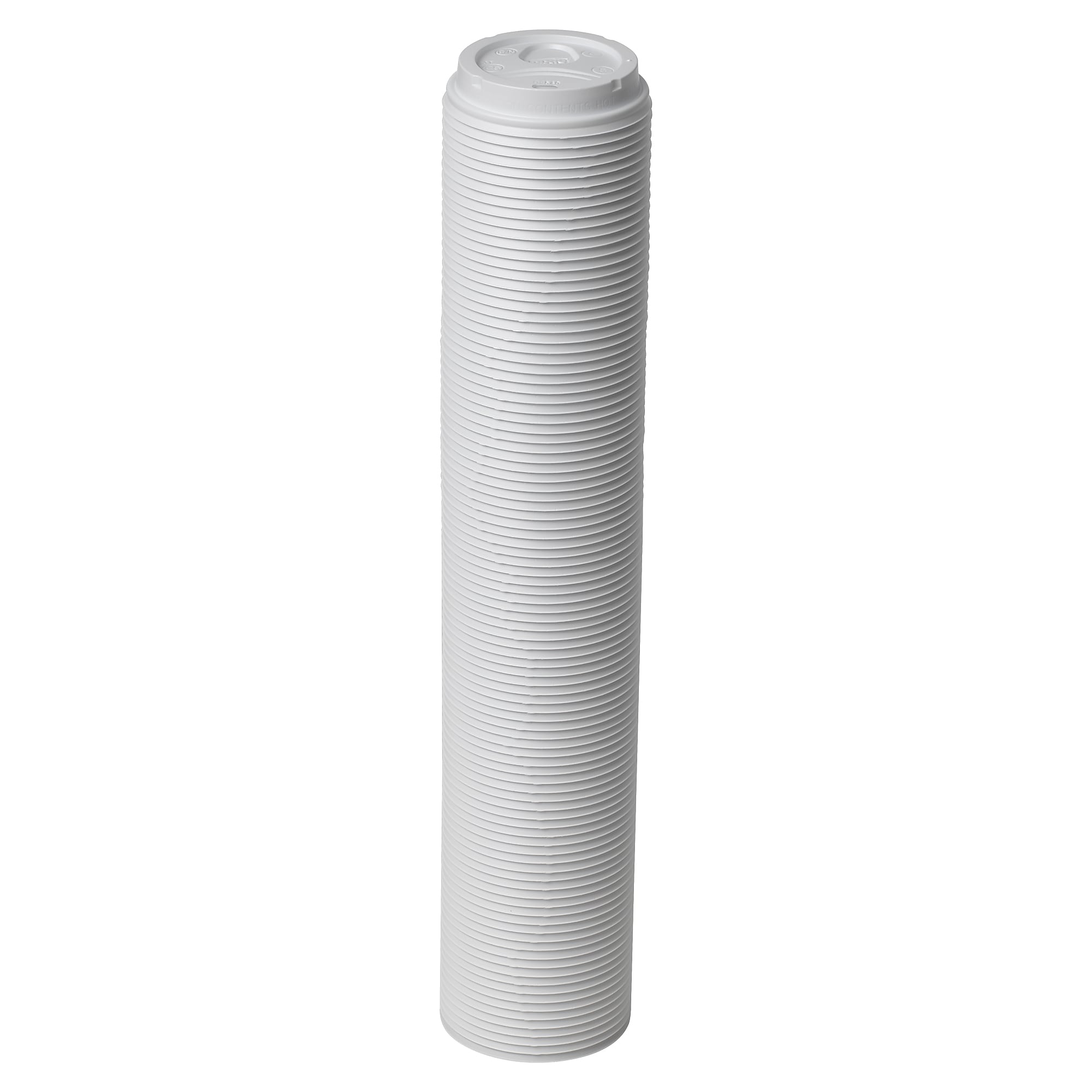 Dixie Dome Plastic Hot Cup Lids, 10 oz., White, 1000/Carton