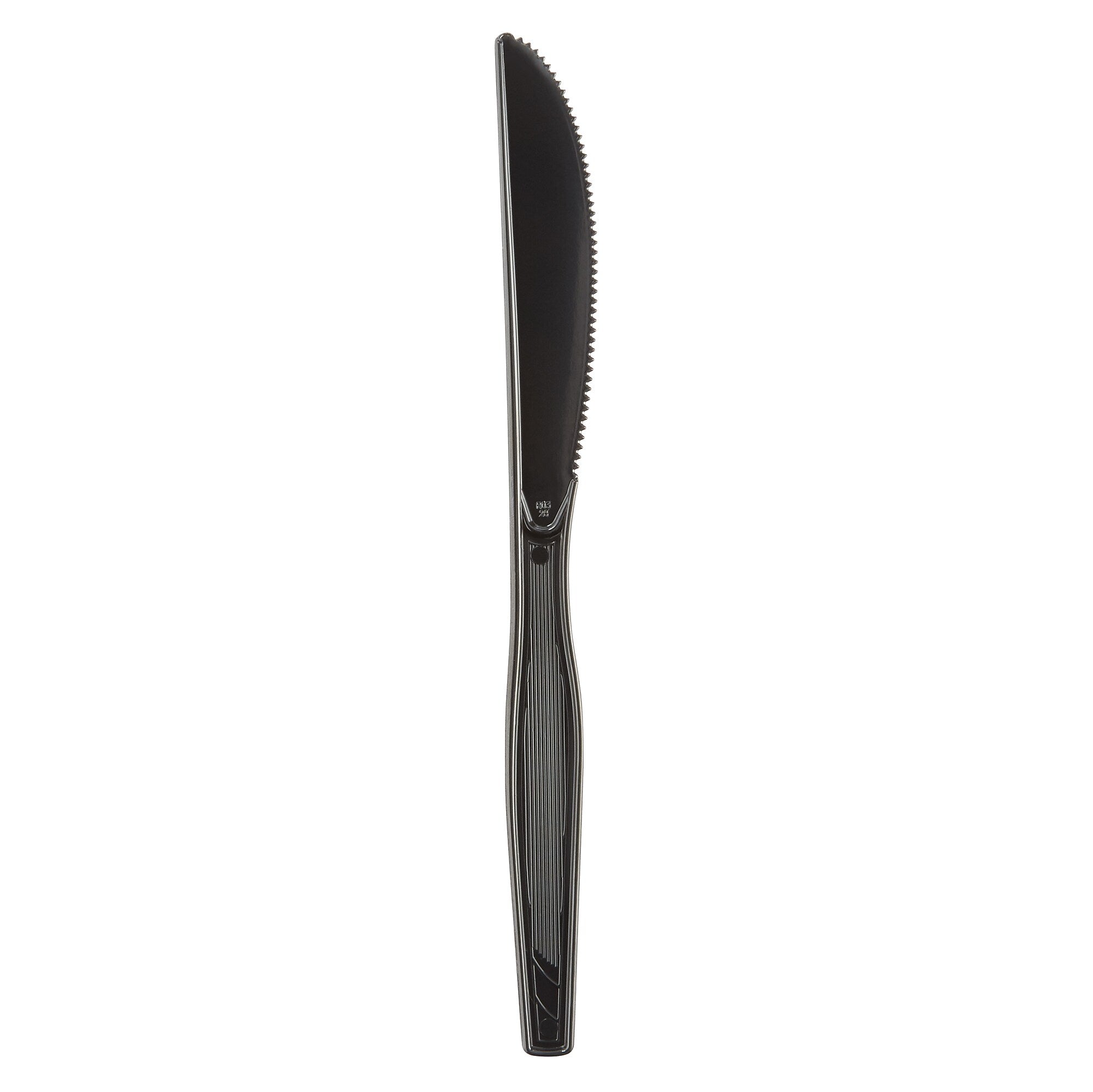 Dixie Grab 'N Go Individually Wrapped Knife, Medium-Weight, Dispenser Box, Black, 90/Pack