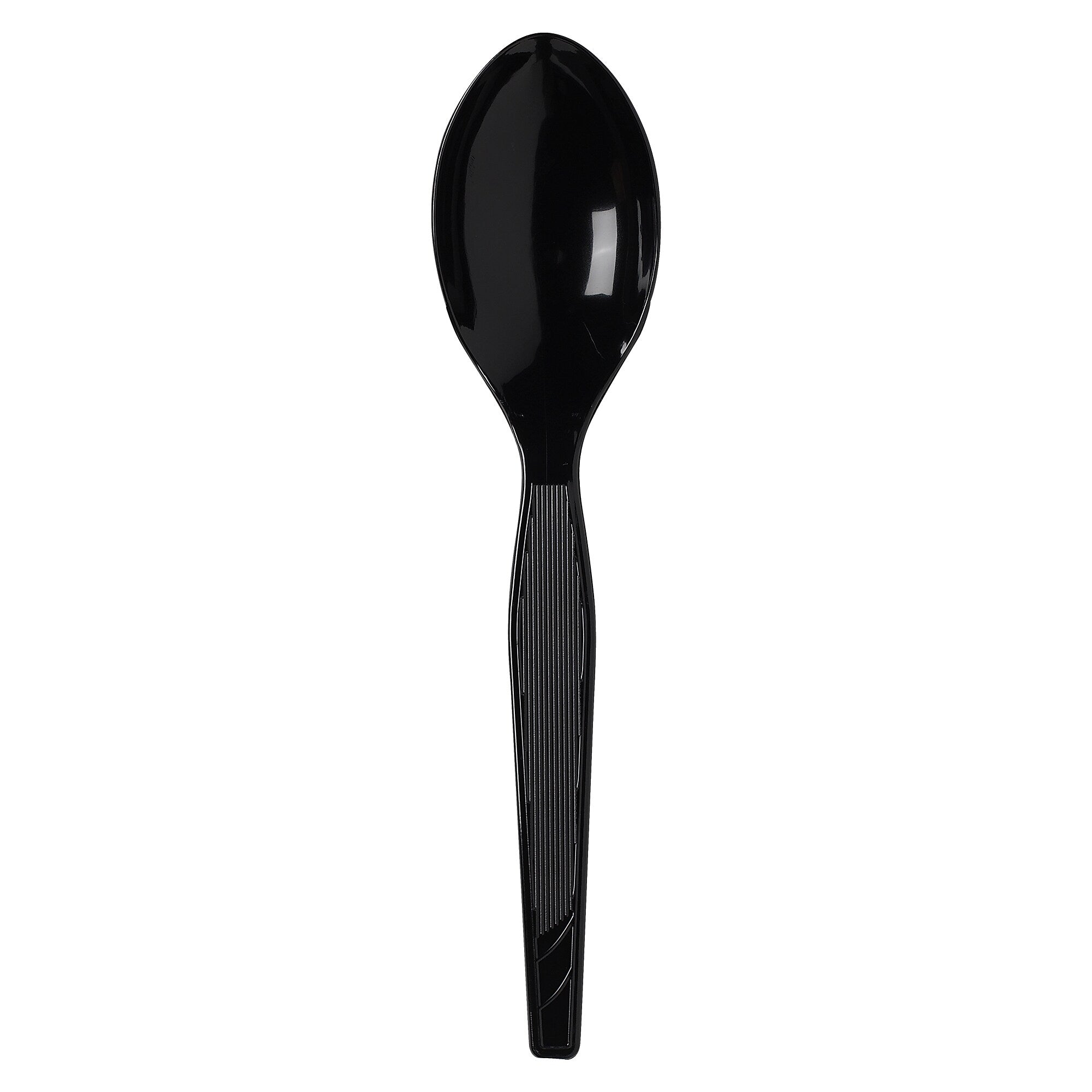 Dixie Grab 'N Go Individually Wrapped Medium-Weight Spoon, Dispenser Box, Black, 90/Pack