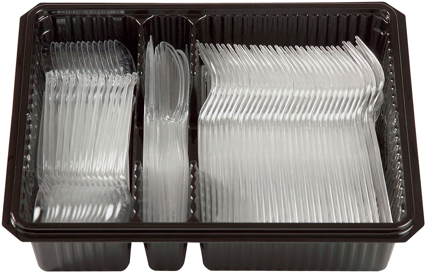 Dixie Grab'N Go Plastic Assorted Cutlery Keeper, Heavy-Weight, Clear, 180/Pack