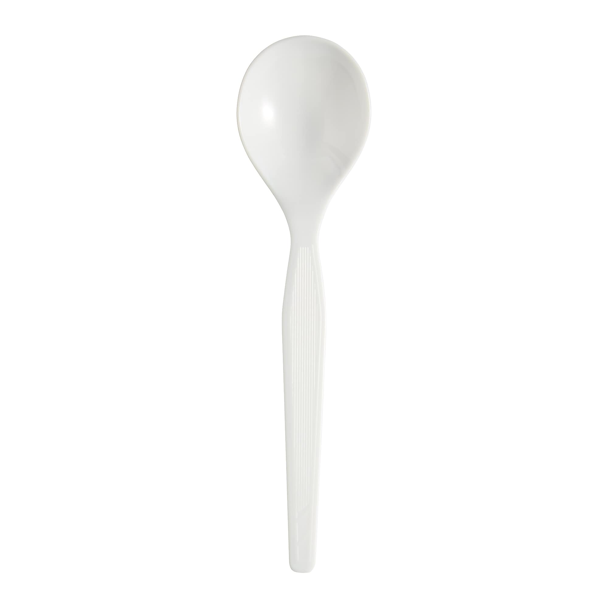 Dixie Heavy-Weight Polystyrene Plastic Soup Spoons by GP PRO, White, 1000/Carton