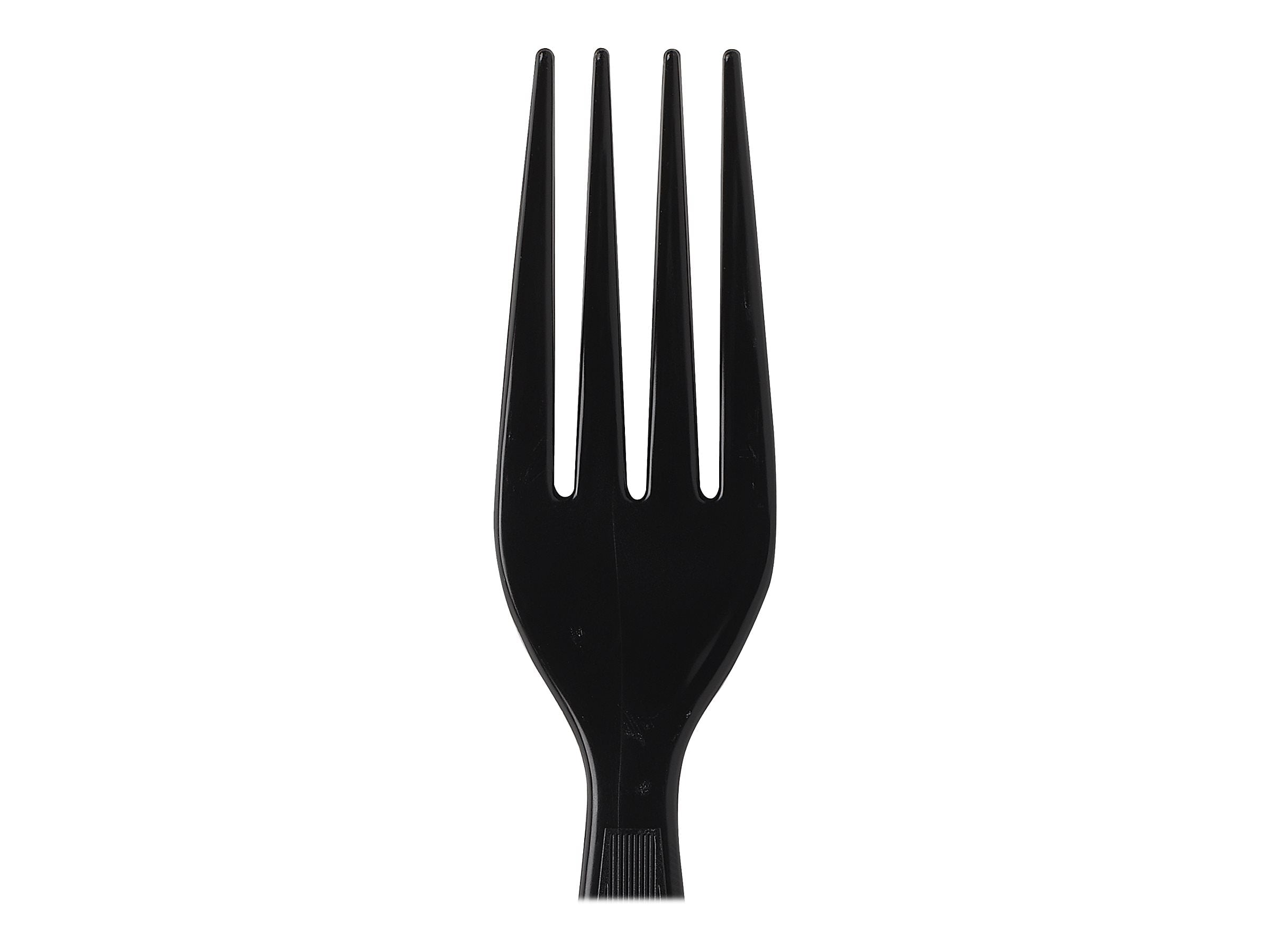 Dixie Individually Wrapped Plastic Fork, Heavy-Weight, Black, 1000/Carton