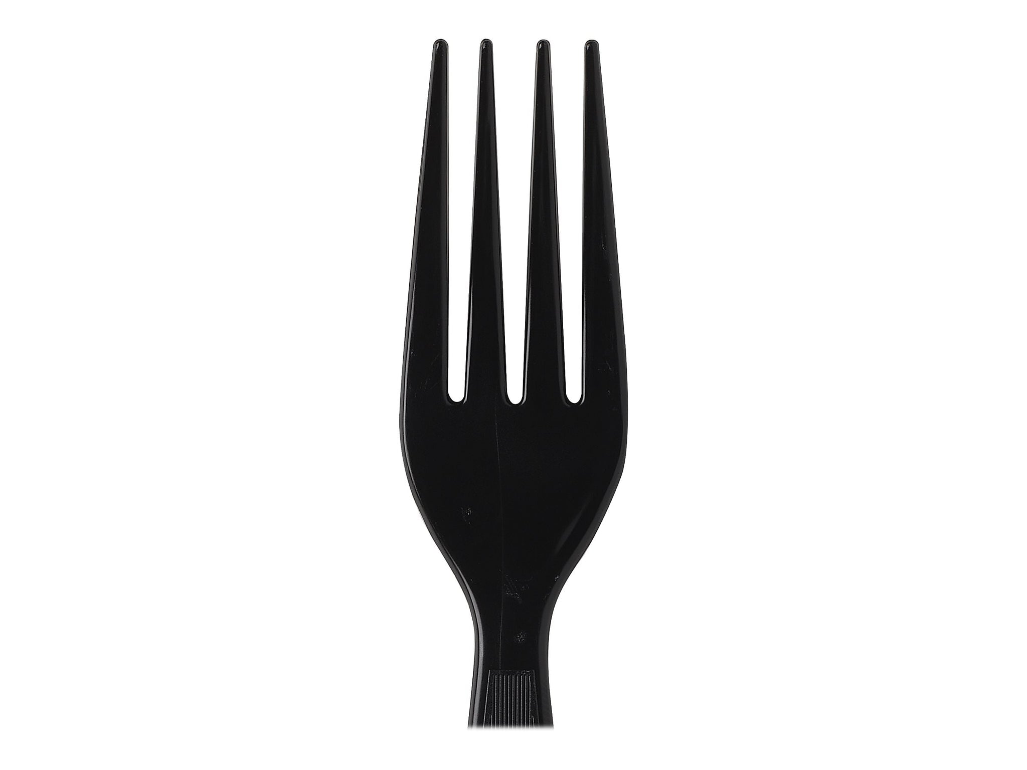Dixie Individually Wrapped Plastic Fork, Heavy-Weight, Black, 1000/Carton