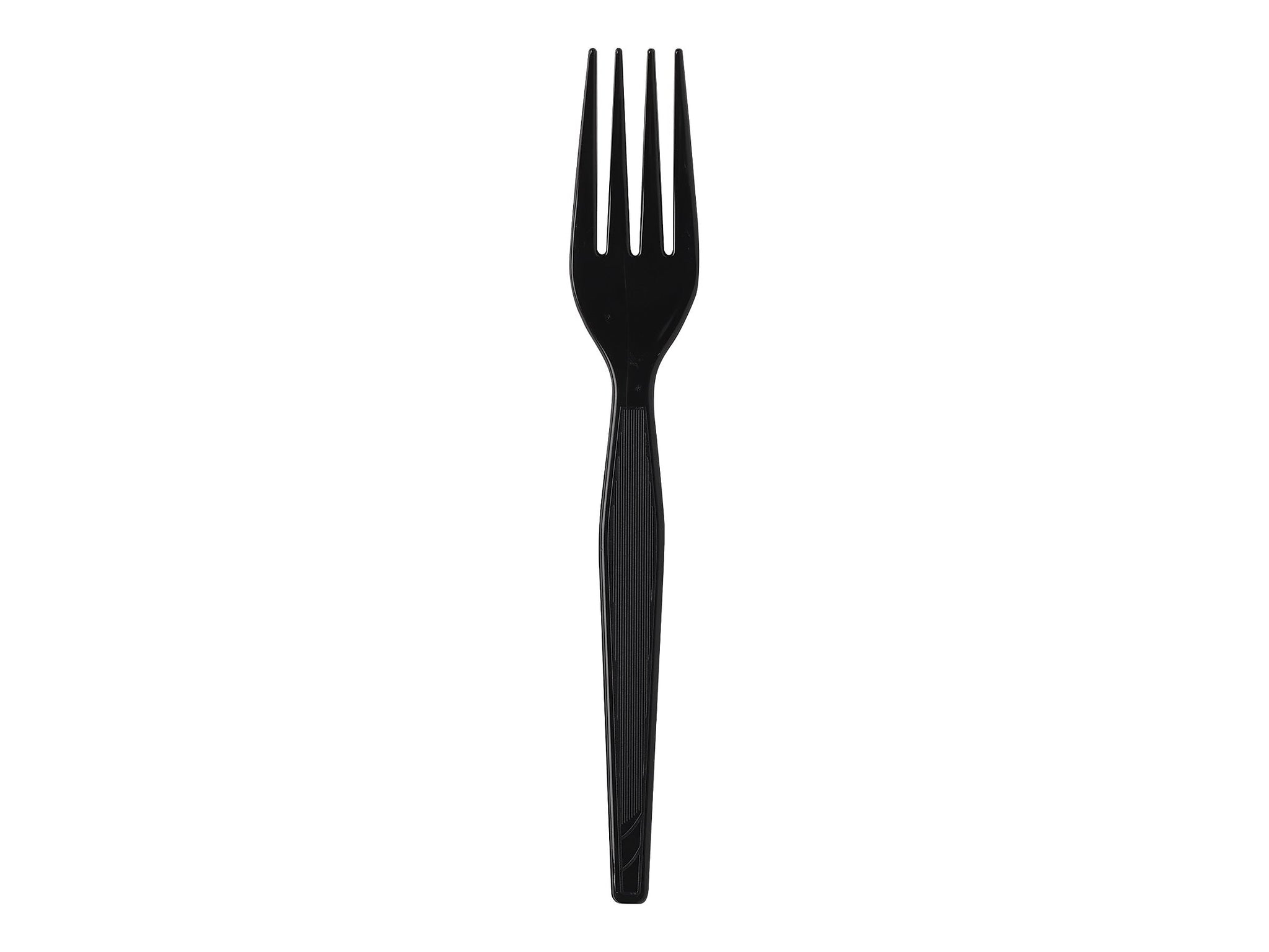 Dixie Individually Wrapped Plastic Fork, Heavy-Weight, Black, 1000/Carton