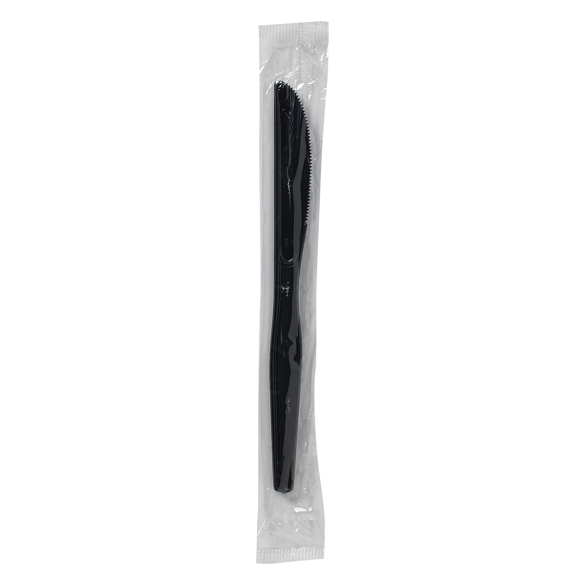 Dixie Individually Wrapped Plastic Knife, Heavy-Weight, Black, 1000/Carton