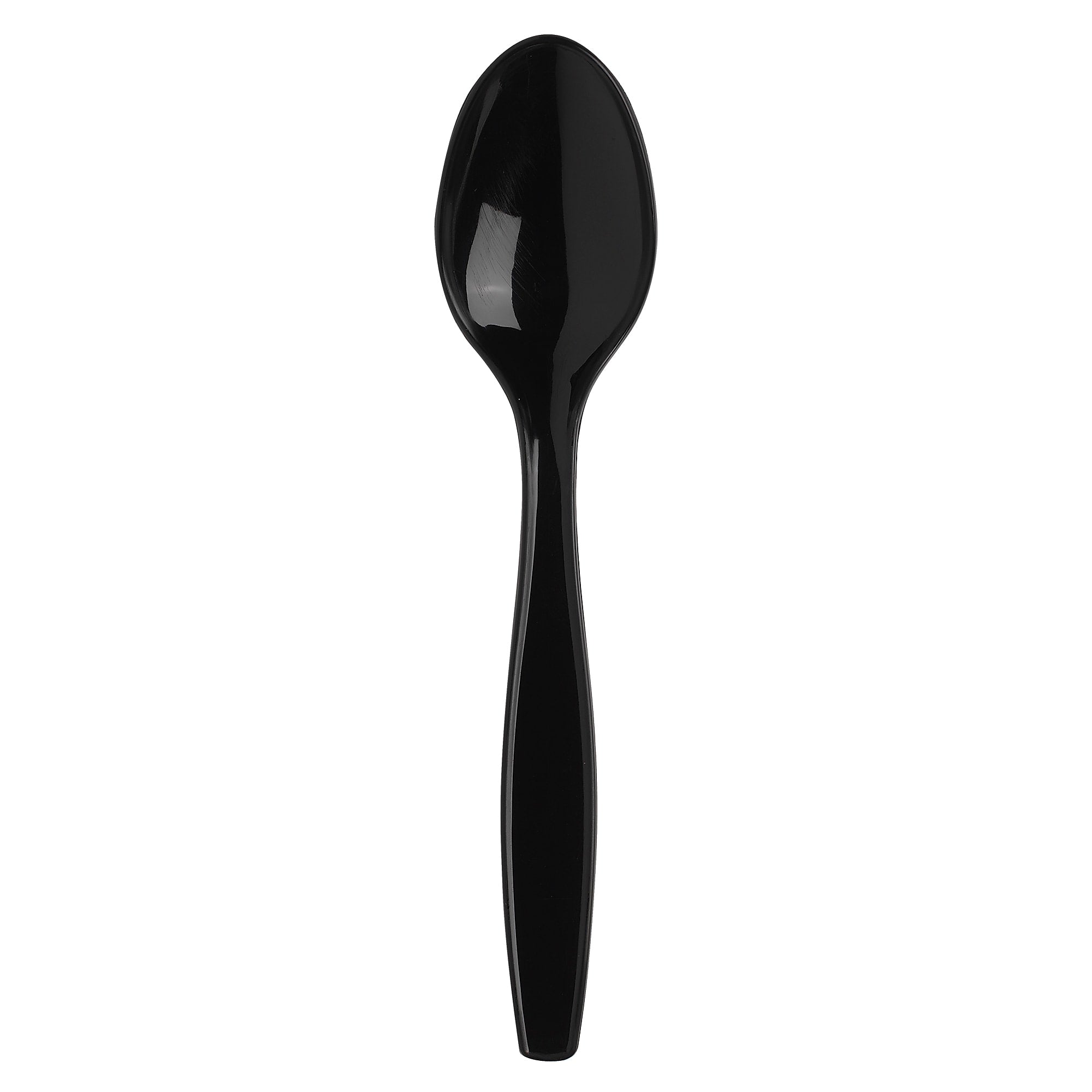 Dixie Individually Wrapped Plastic Teaspoon, Heavy-Weight, Black, 1000/Carton