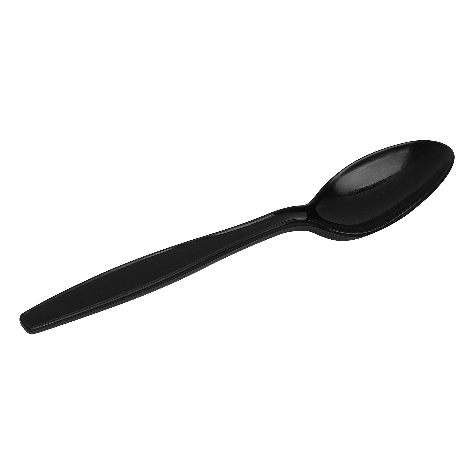 Dixie Individually Wrapped Plastic Teaspoon, Heavy-Weight, Black, 1000/Carton