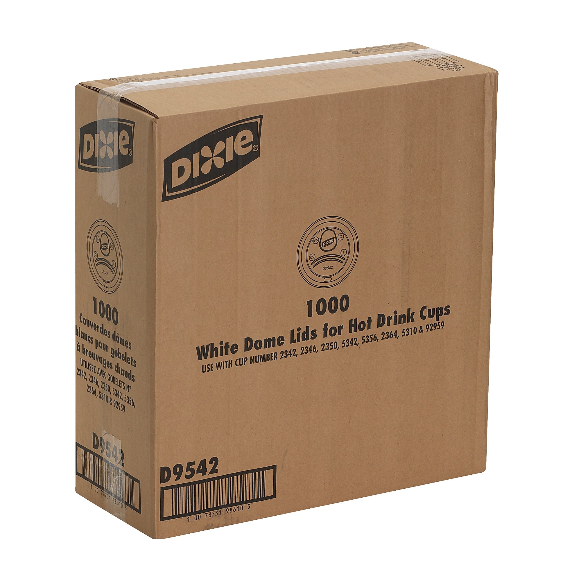 Dixie Large Plastic Lid, White, 1000/Carton