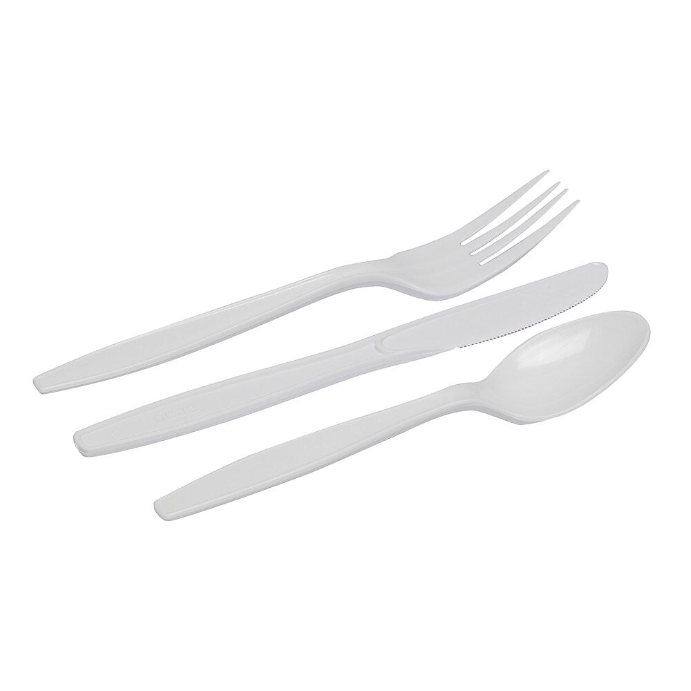 Dixie Lunch Combo Plastic Assorted Cutlery Box, White, 168/Box