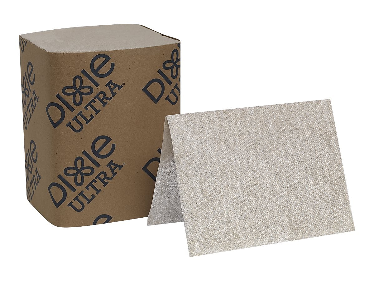 Dixie Lunch Napkin, 2-ply, Brown, 250 Napkins/Pack, 24/Carton