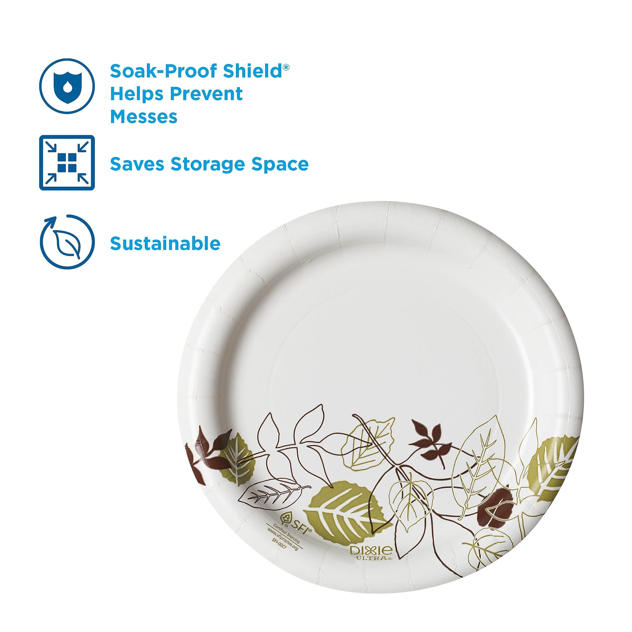 Dixie Pathways Medium-Weight Paper Plates, 6 7/8