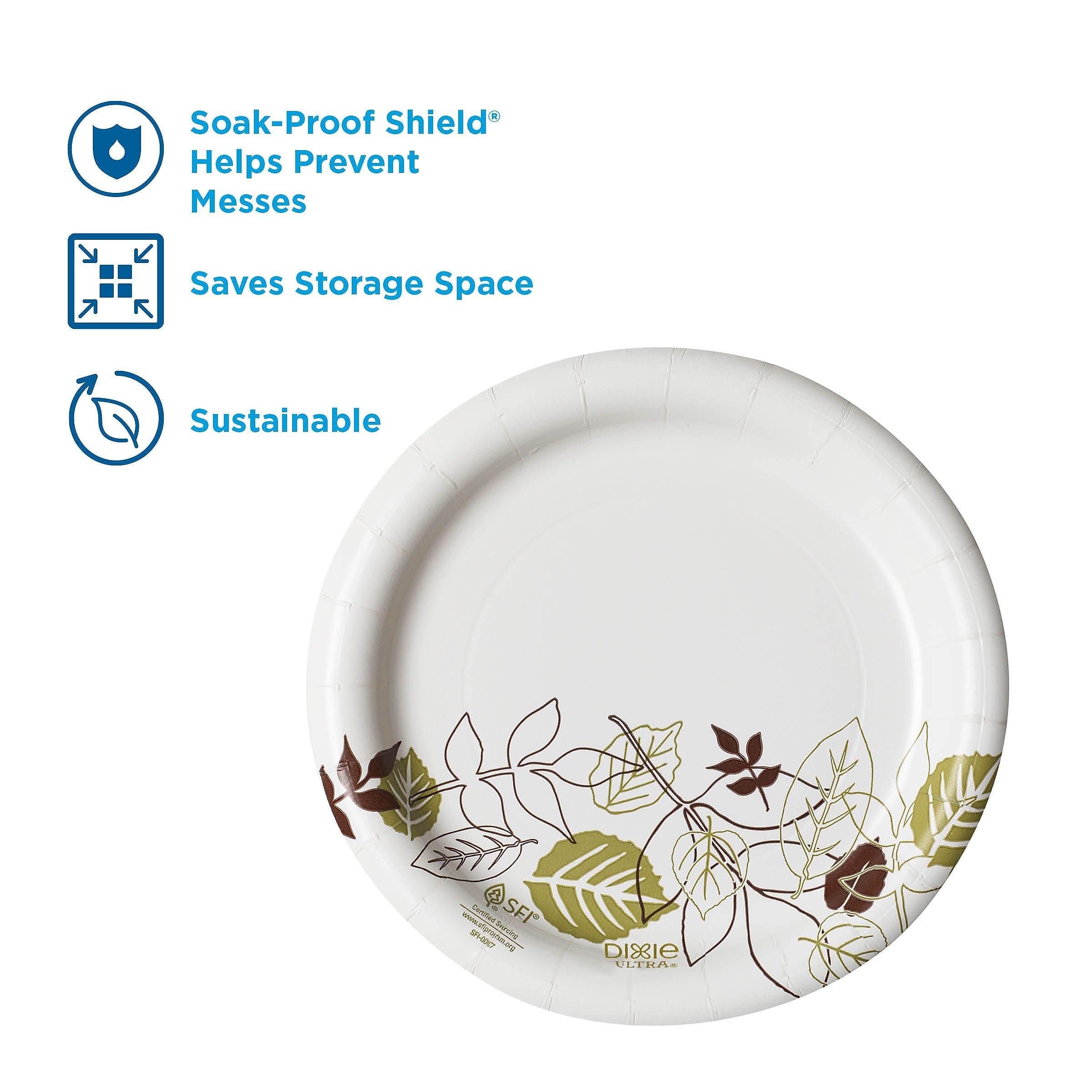 Dixie Pathways Medium-Weight Paper Plates, 6 7/8