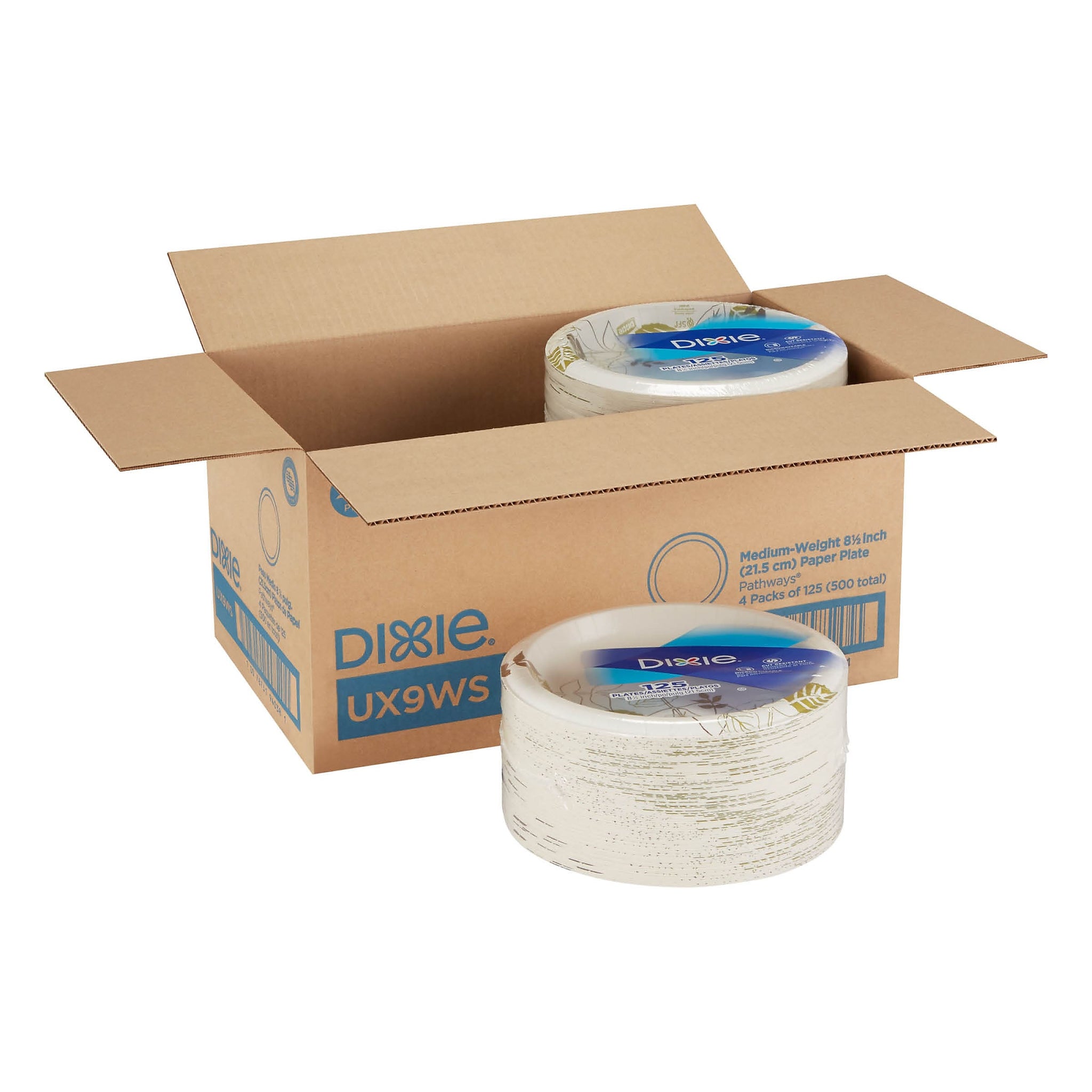Dixie Pathways Medium-Weight Paper Plates, 8.5