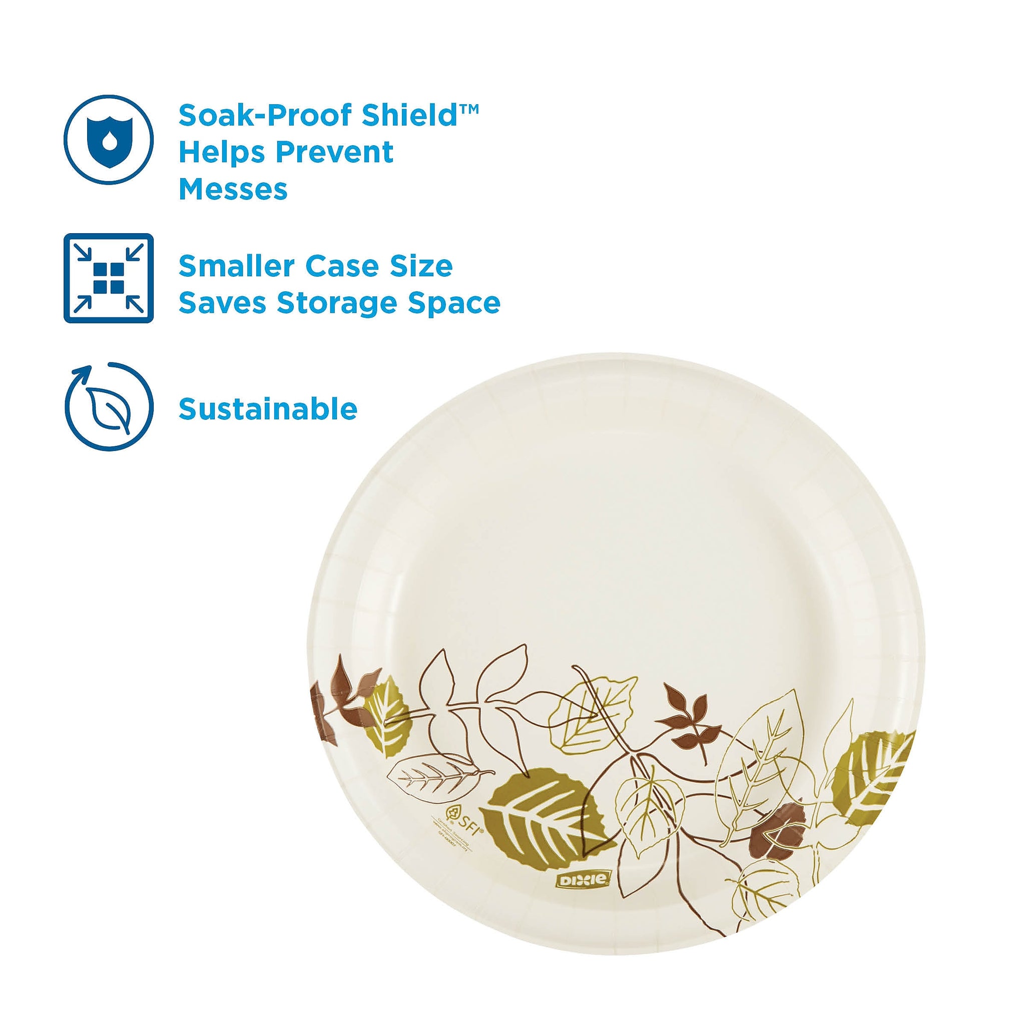 Dixie Pathways Medium-Weight Paper Plates, 8.5