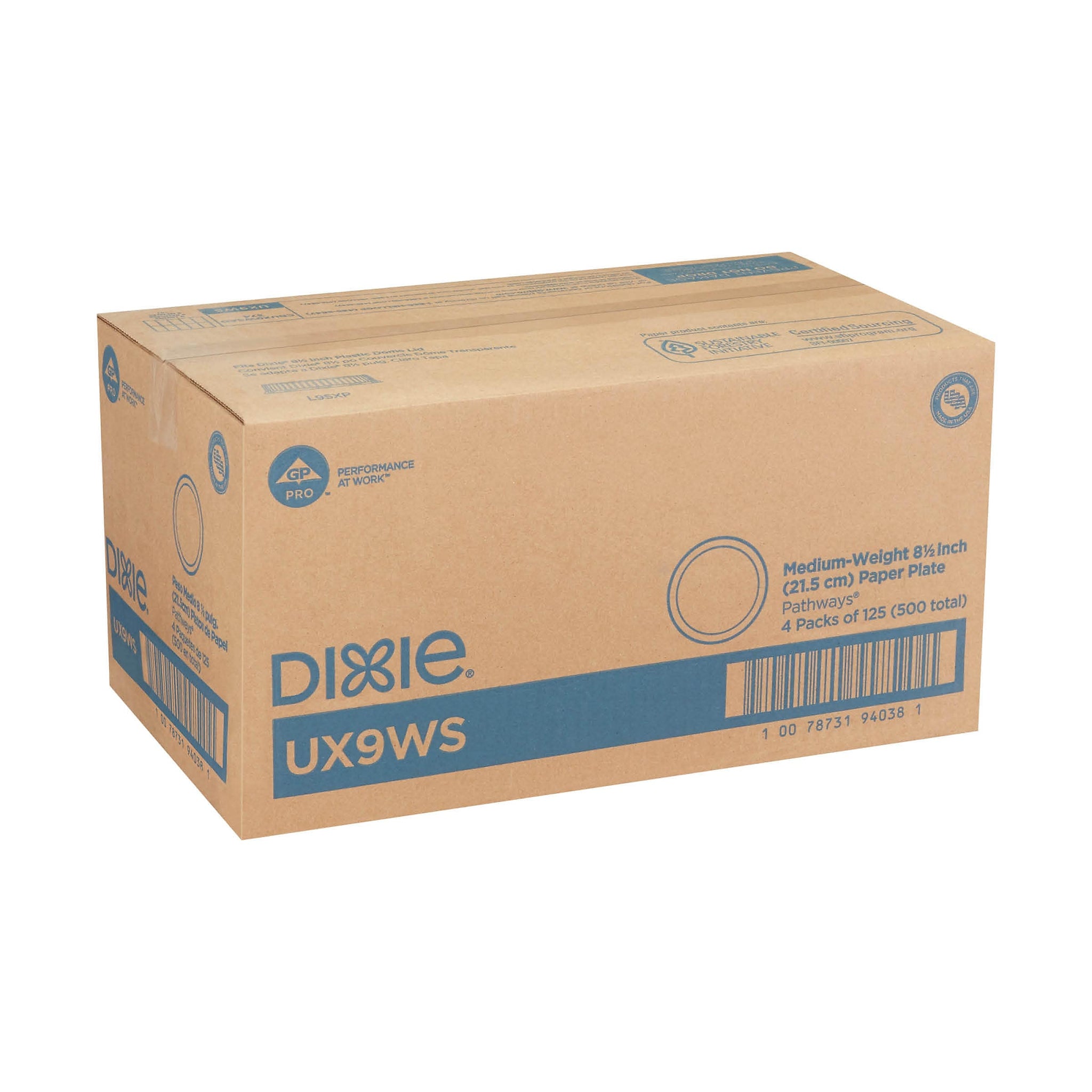 Dixie Pathways Medium-Weight Paper Plates, 8.5