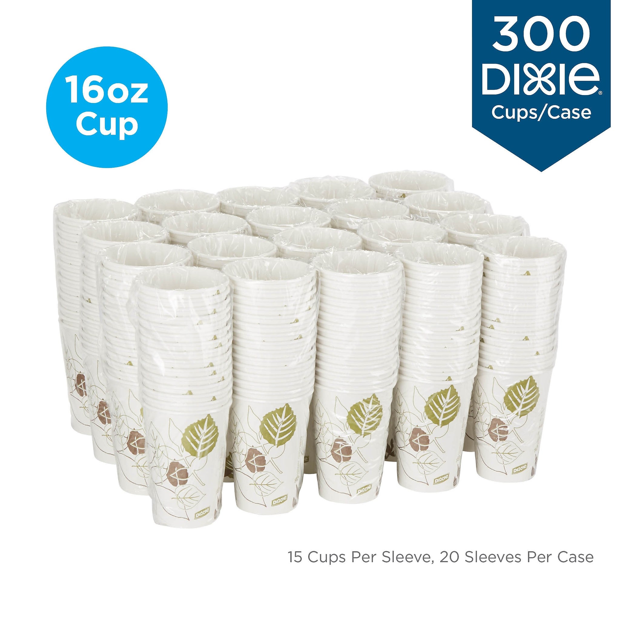 Dixie Pathways Paper Hot Cups, 16 oz., 300/Carton