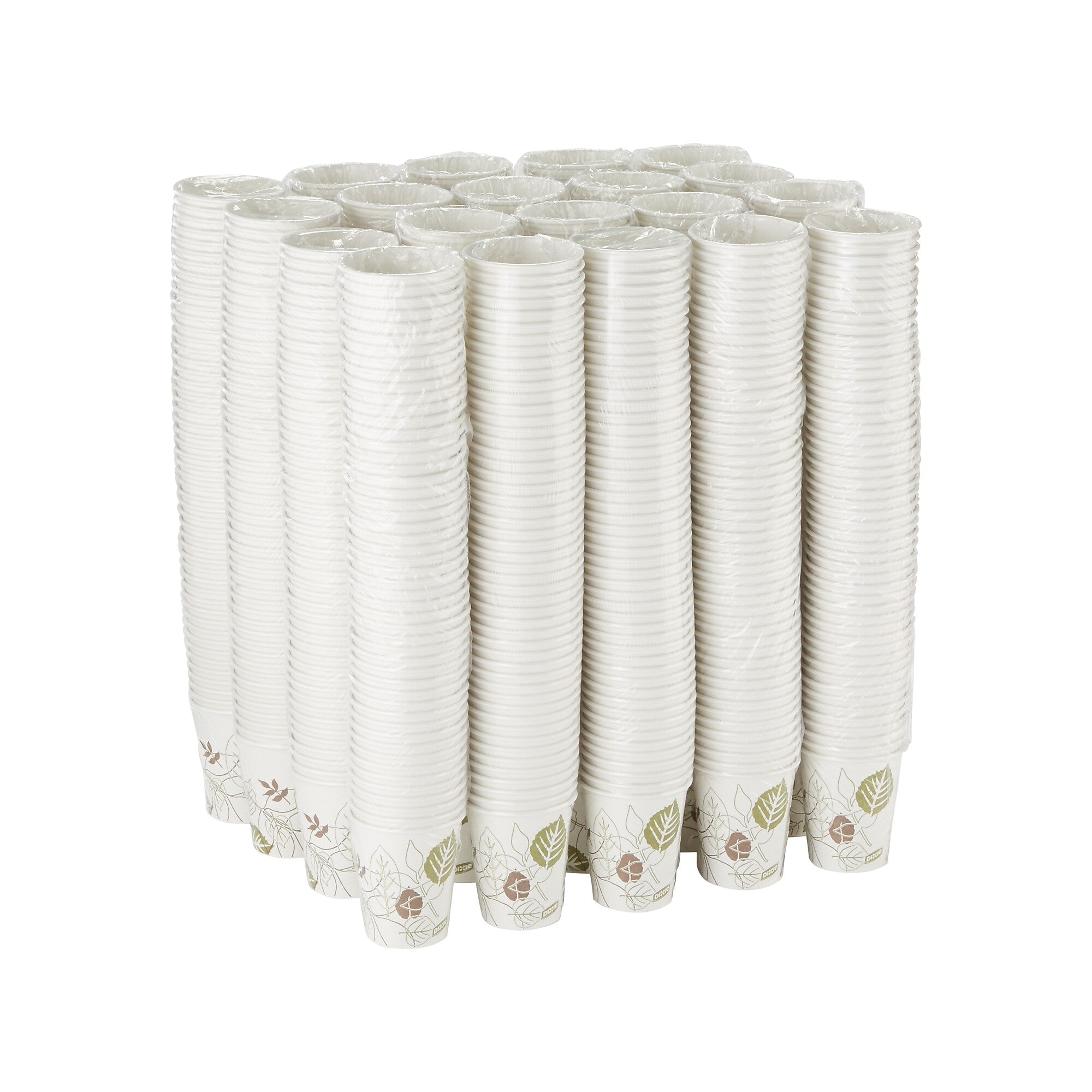 Dixie Pathways Poly Paper Hot Cups, 10 oz., White, 1000/Carton