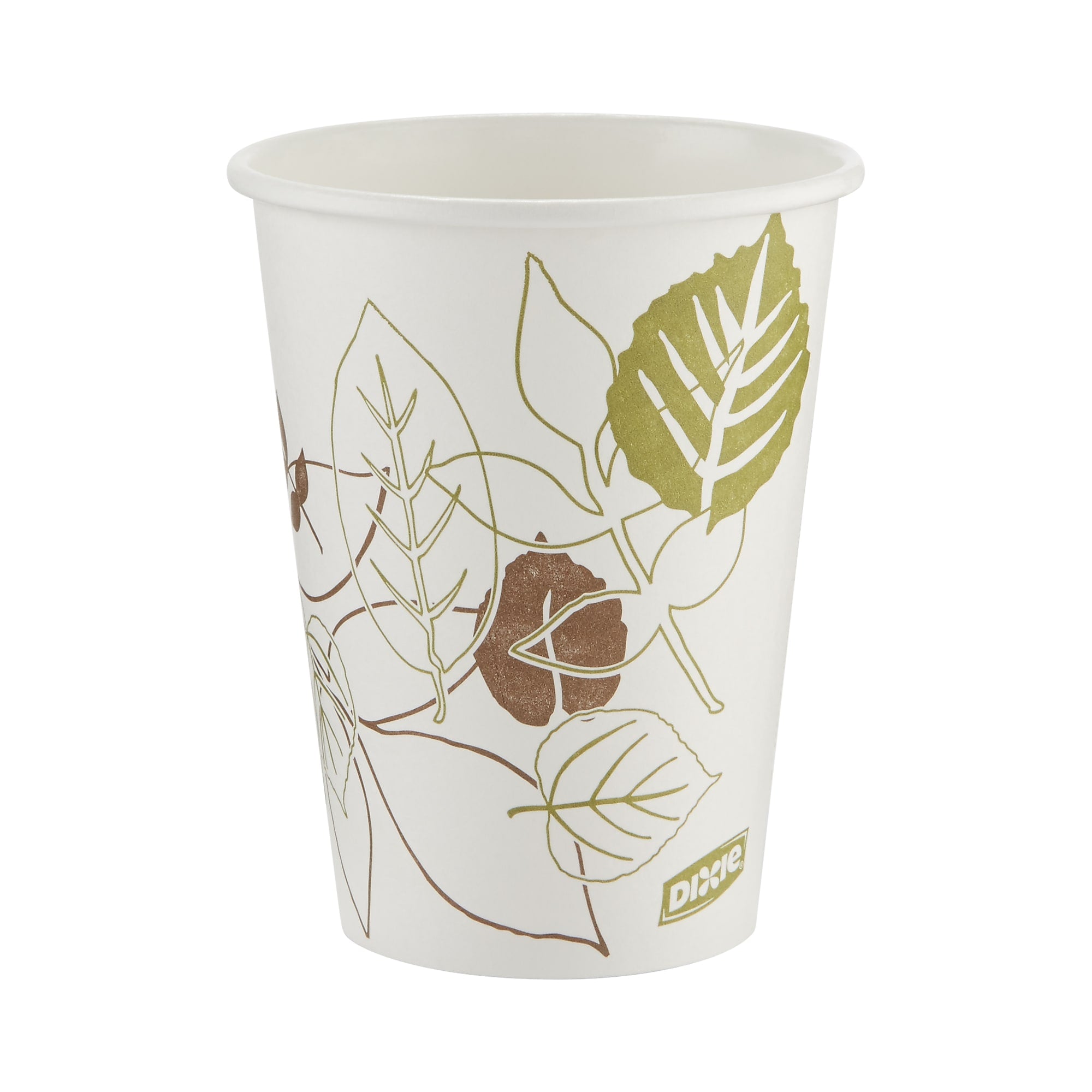 Dixie Pathways Poly Paper Hot Cups, 12 oz., White, 1000/Carton