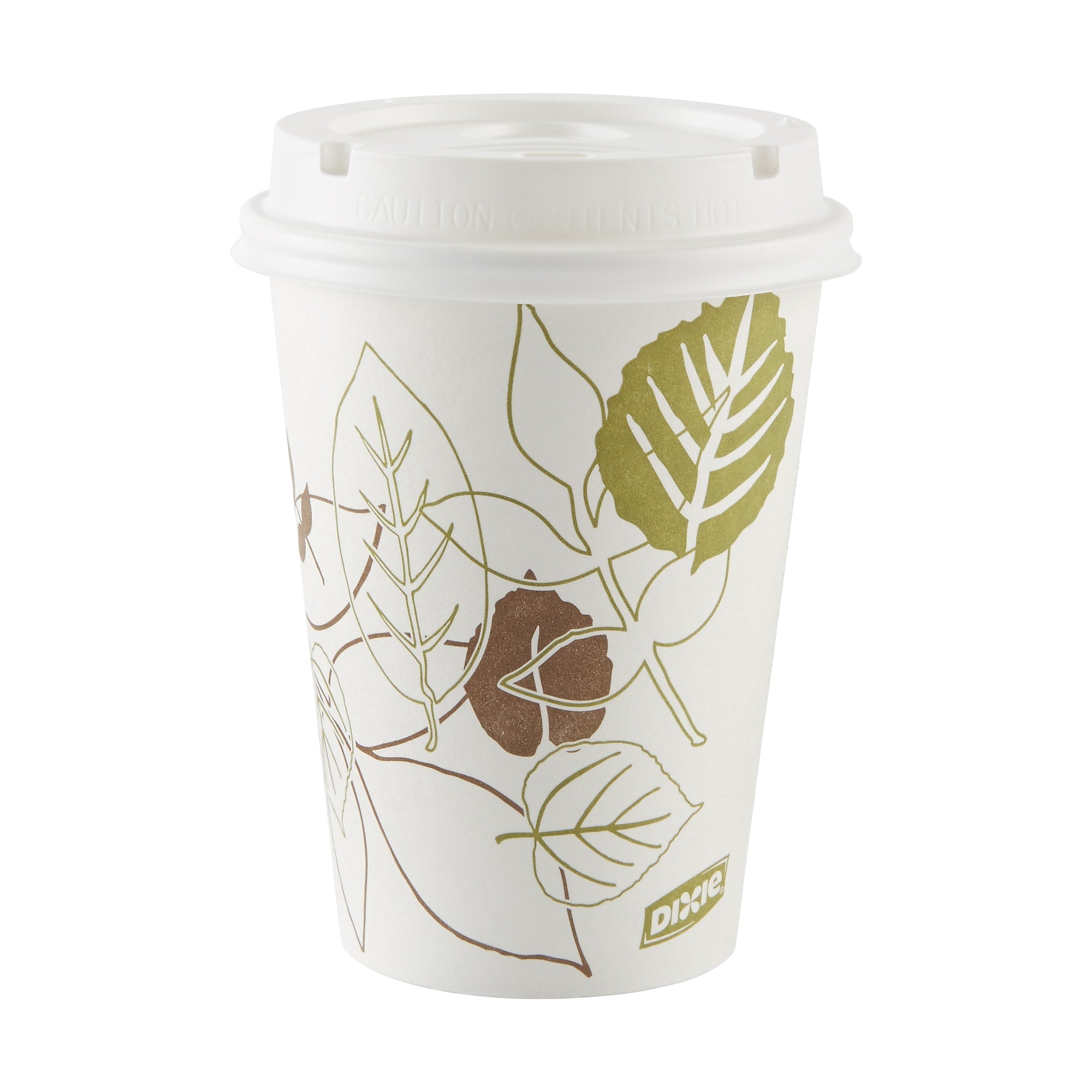 Dixie Pathways Poly Paper Hot Cups, 12 oz., White, 1000/Carton
