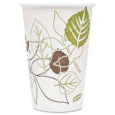 Dixie Pathways Poly Paper Hot Cups, 16 oz., White, 50/Pack