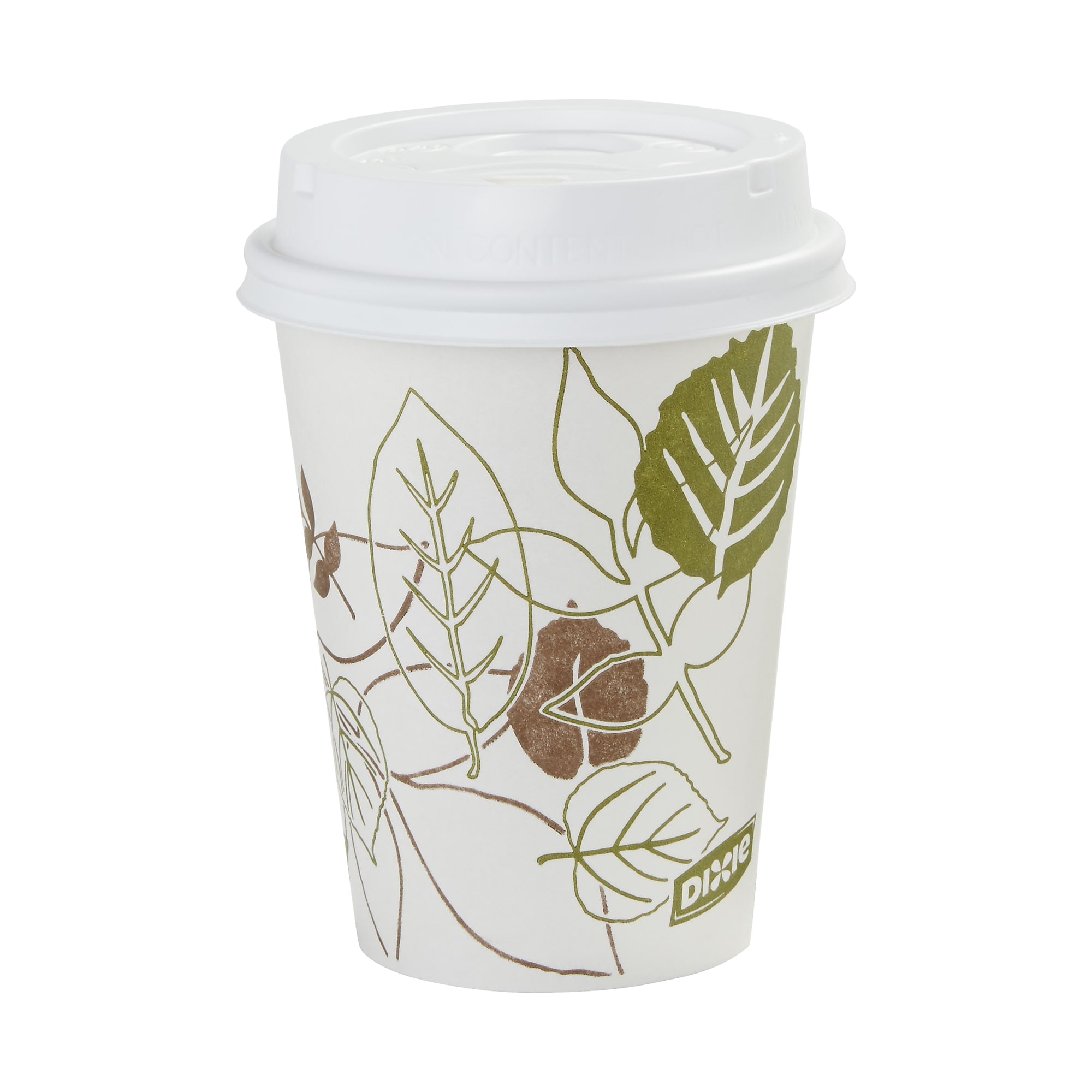 Dixie Pathways Poly Paper Hot Cups, 8 oz., White, 1000/Carton