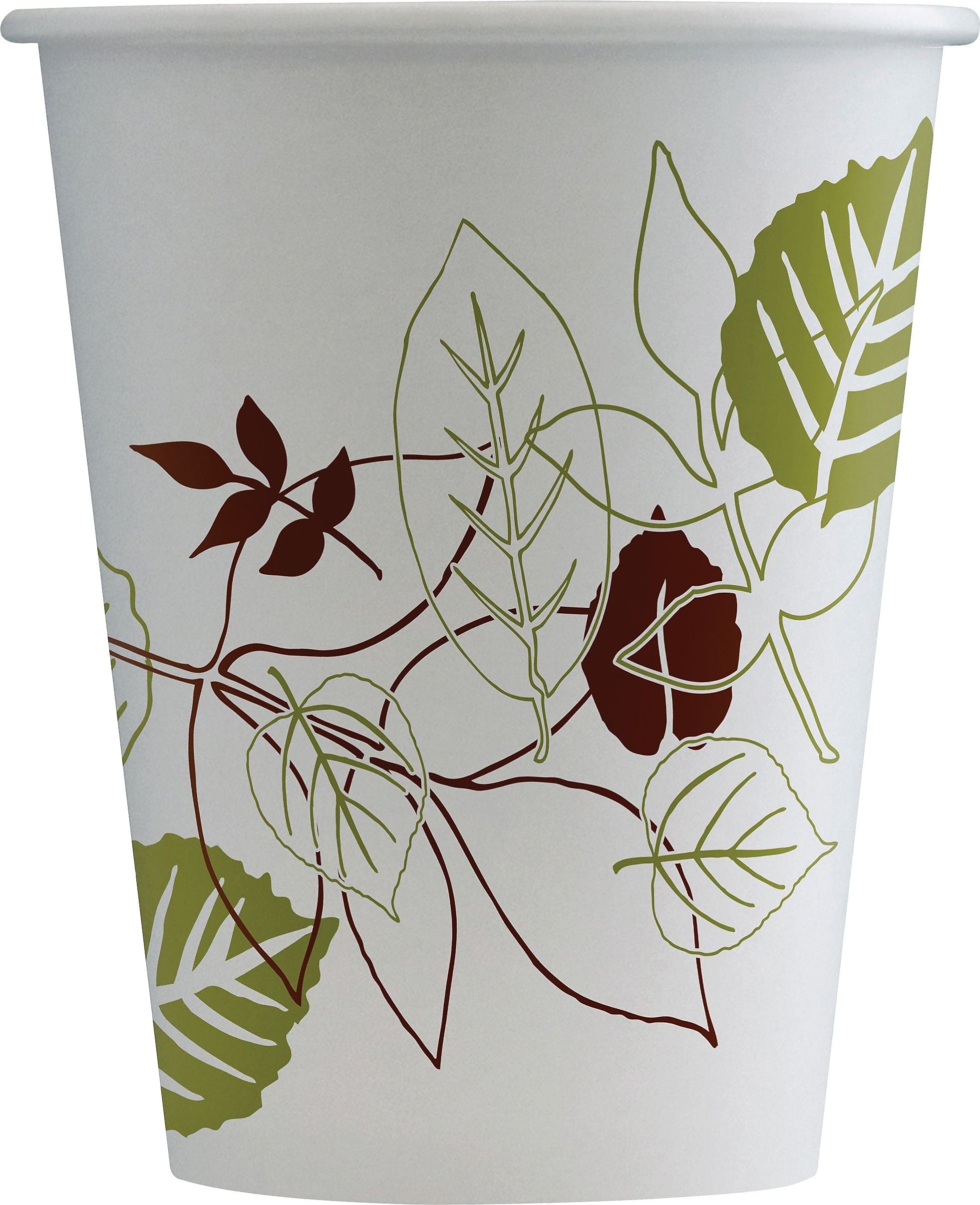 Dixie Pathways Poly Paper Hot Cups, 8 oz., White, 50/Pack