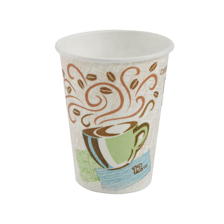 Dixie PerfecTouch Insulated Paper Hot Cups, 12 oz., Coffee Haze, 1000/Carton