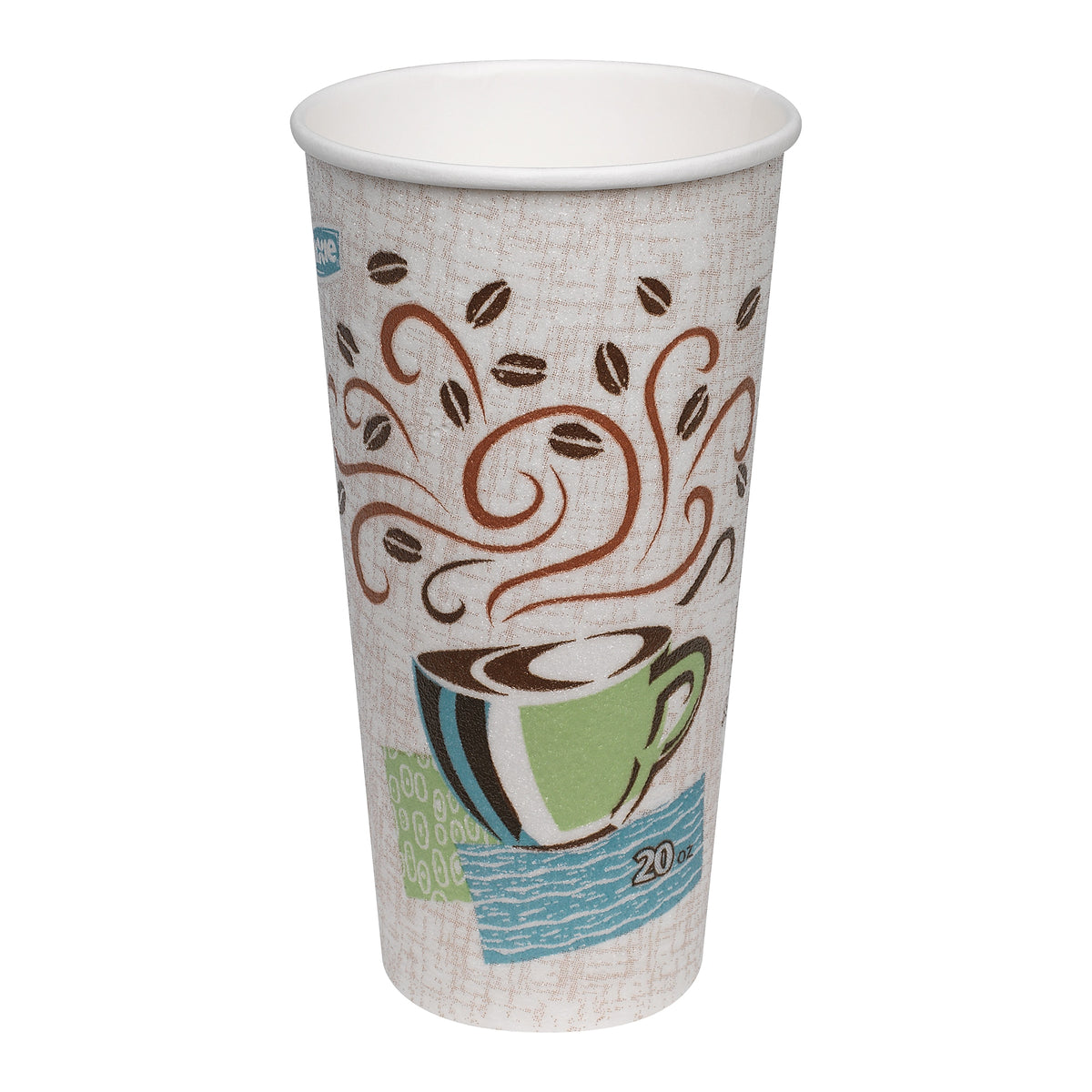 Dixie PerfecTouch Insulated Paper Hot Cups, 20 oz., Coffee Haze, 25/Pack