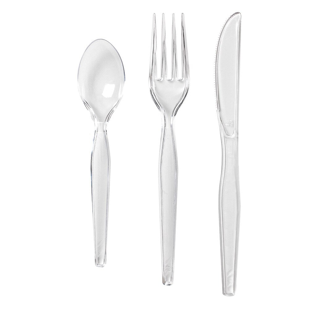 Dixie Plastic Assorted Cutlery Keeper, Heavy-Weight, Clear, 180/Pack