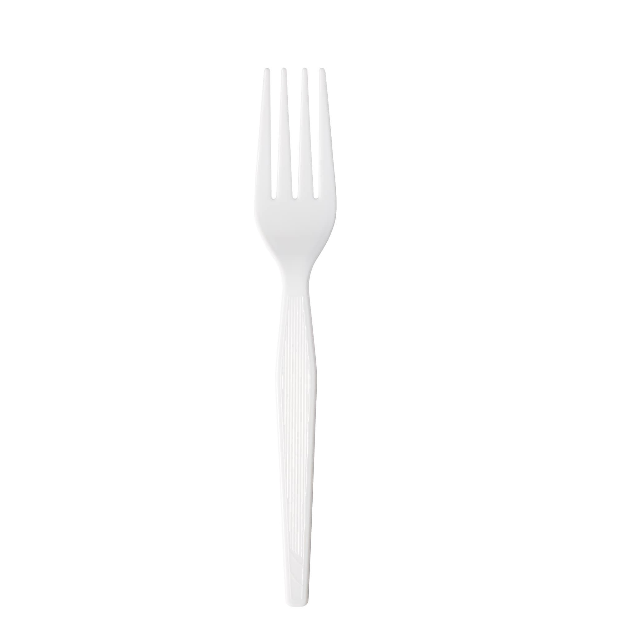 Dixie Plastic Fork, Heavy-Weight, White, 1000/Carton
