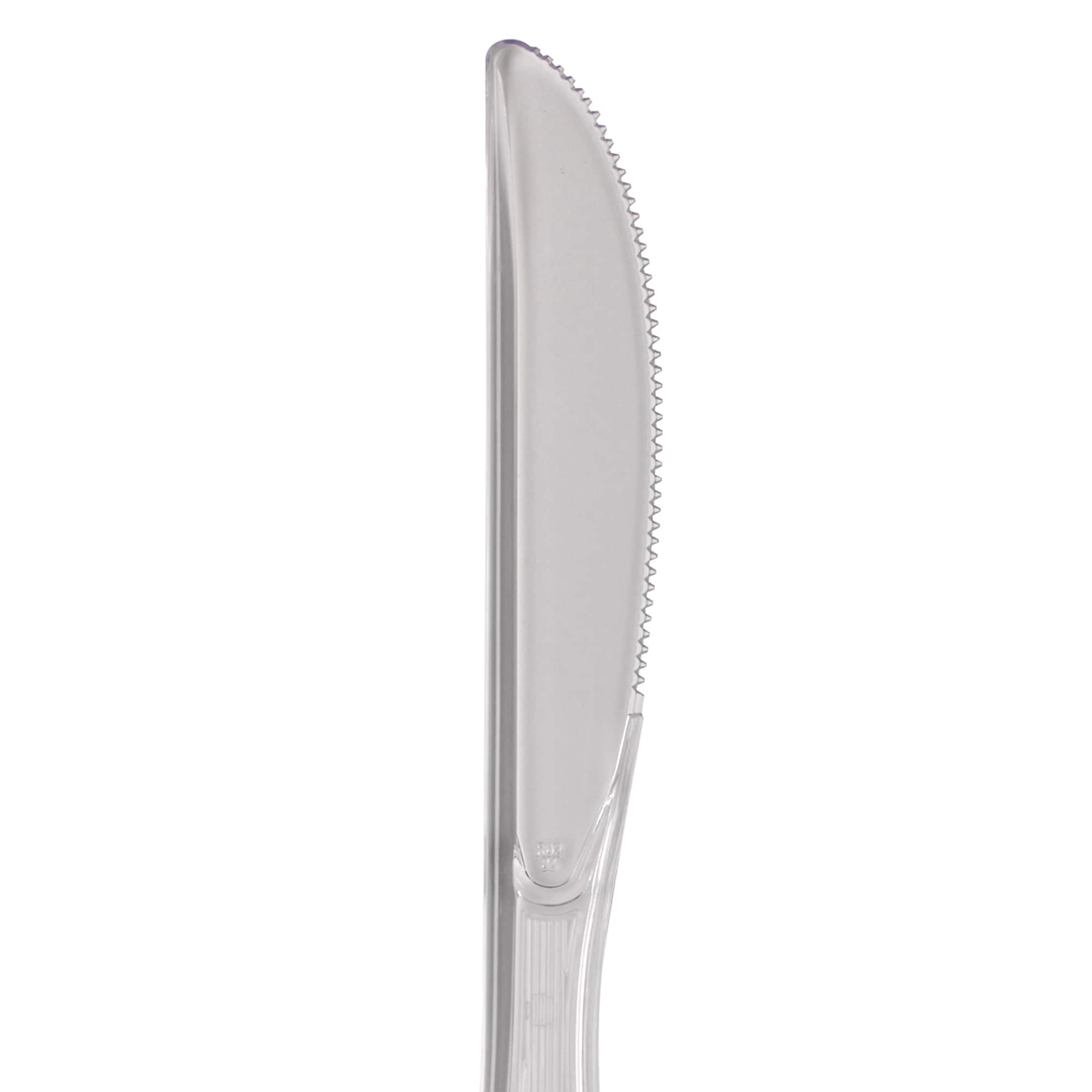 Dixie Plastic Knife, Heavy-Weight, Clear, 1000/Carton