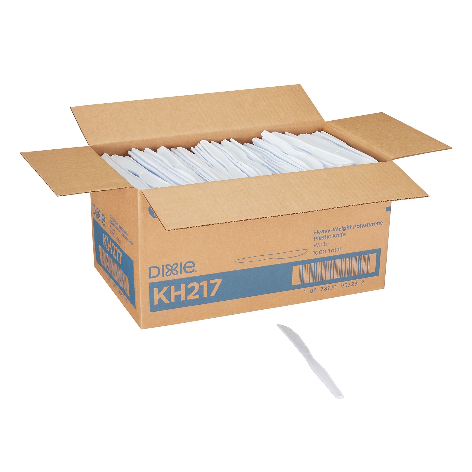 Dixie Plastic Knife, Heavy-Weight, White, 1000/Carton