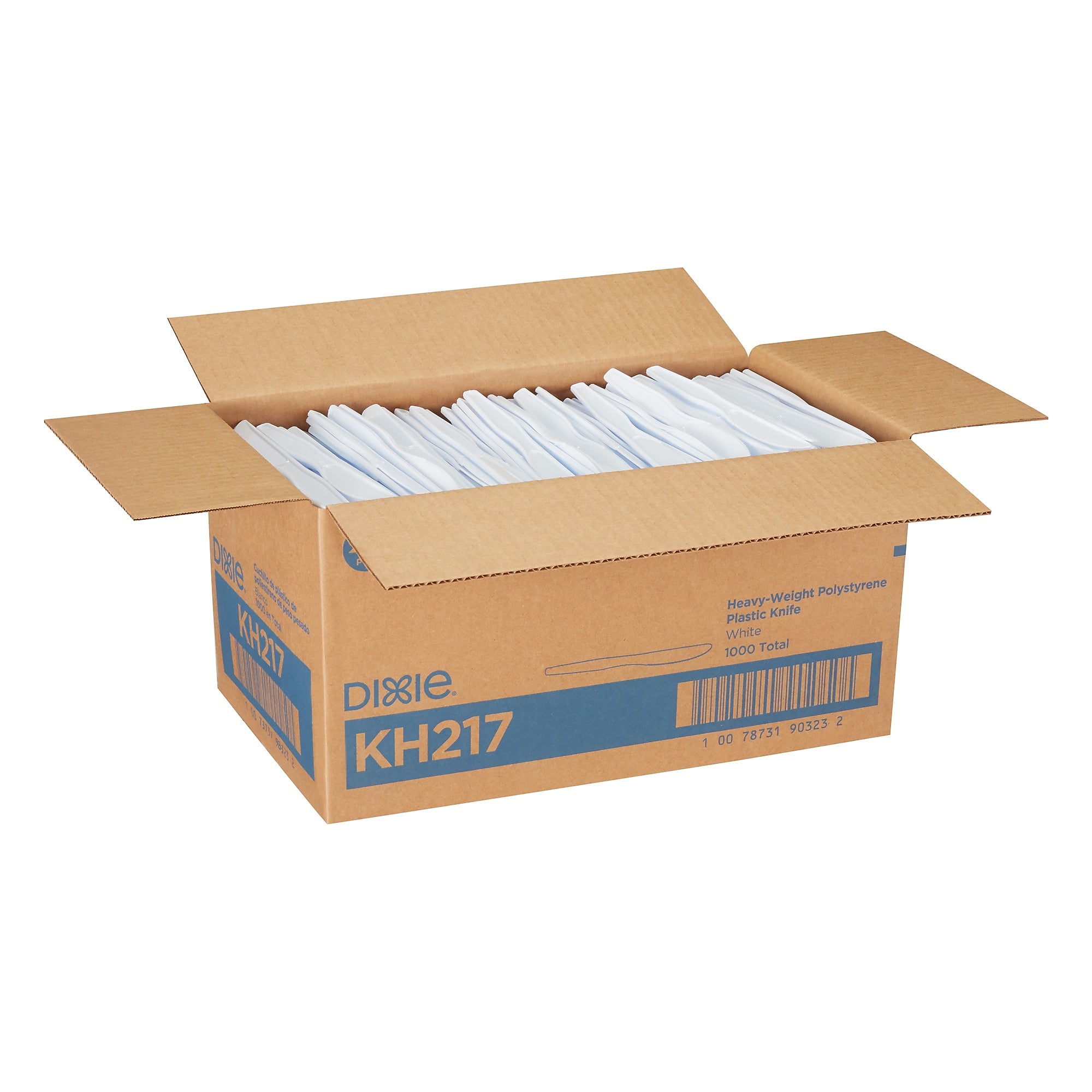 Dixie Plastic Knife, Heavy-Weight, White, 1000/Carton