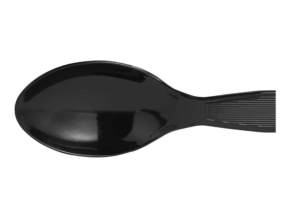 Dixie Plastic Teaspoon, Heavy-Weight, Black, 1000/Carton