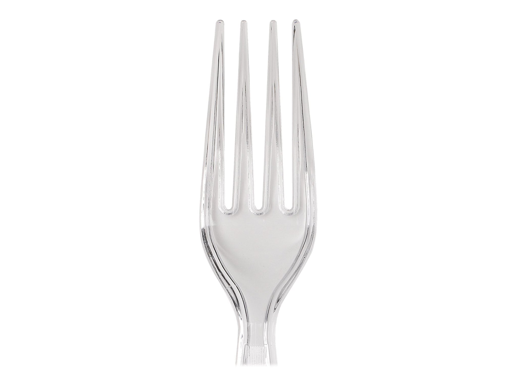 Dixie Polystyrene Forks, Heavy-Weight, Crystal, 1000/Carton