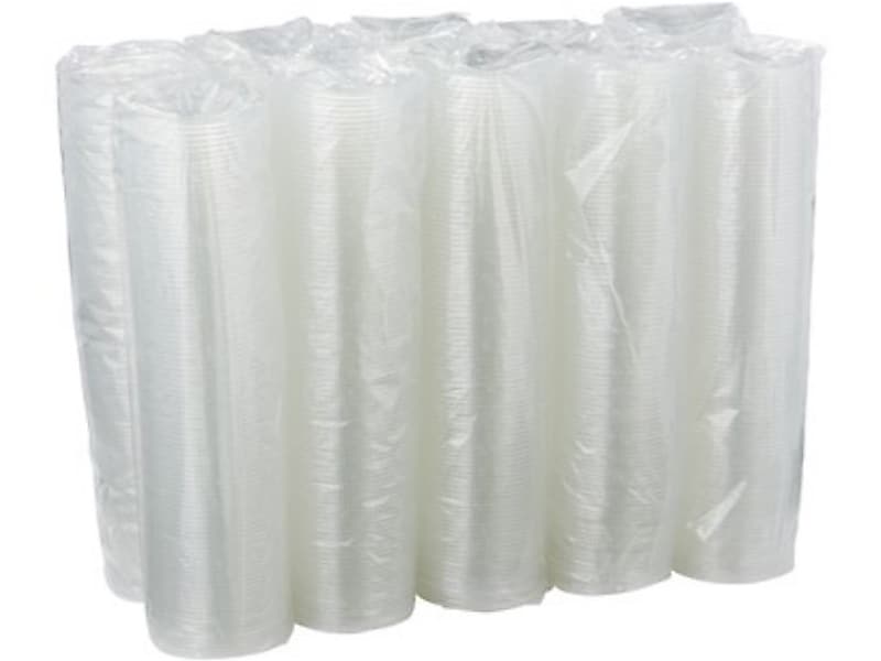 Dixie Straw Slot PET Lid, 14-24 oz., Clear, 100/Sleeve, 10/Carton
