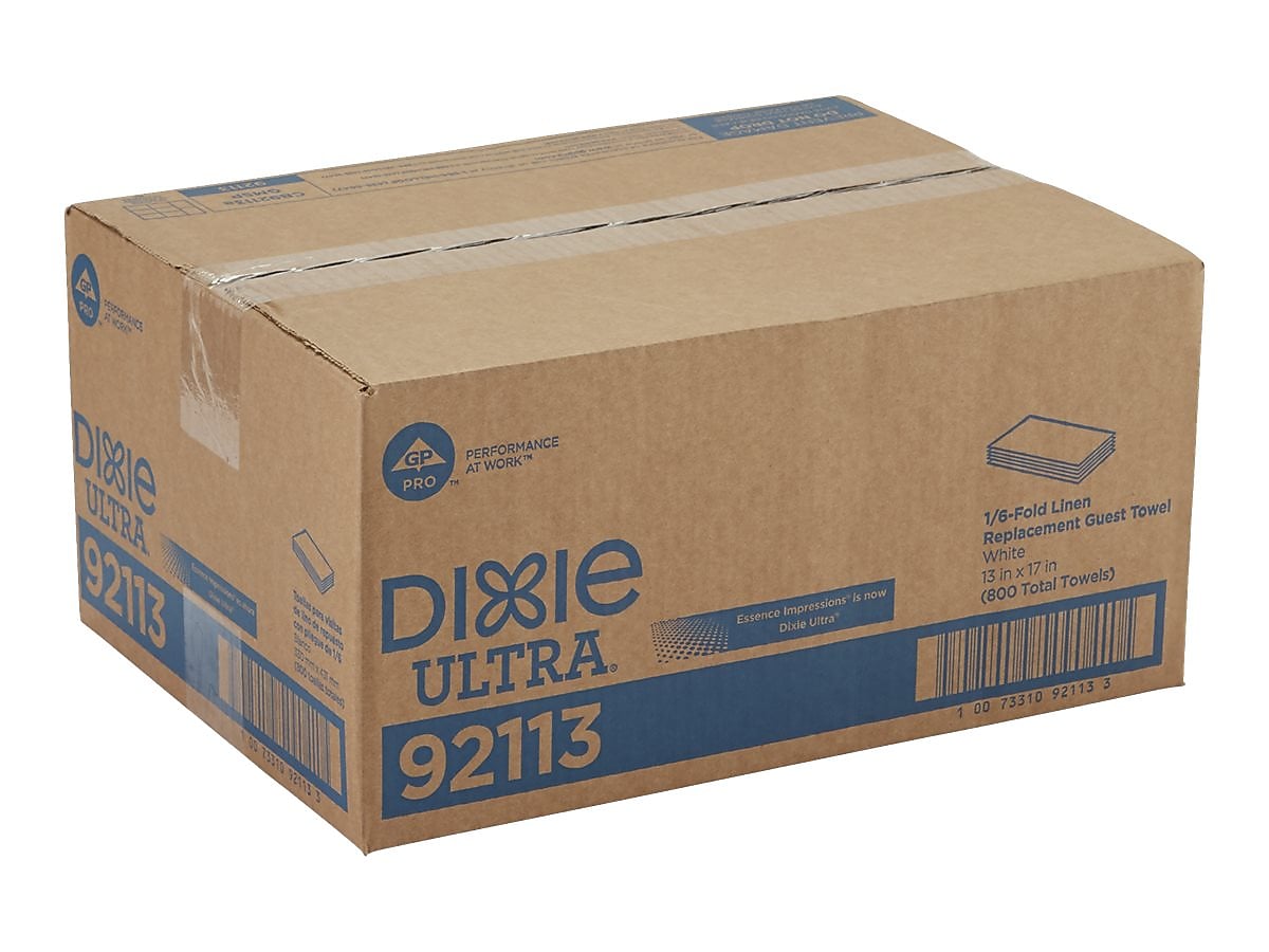 Dixie Ultra Guest Towel Paper Towels, 1-ply, 200 Sheets/Pack, 4 Packs/Carton