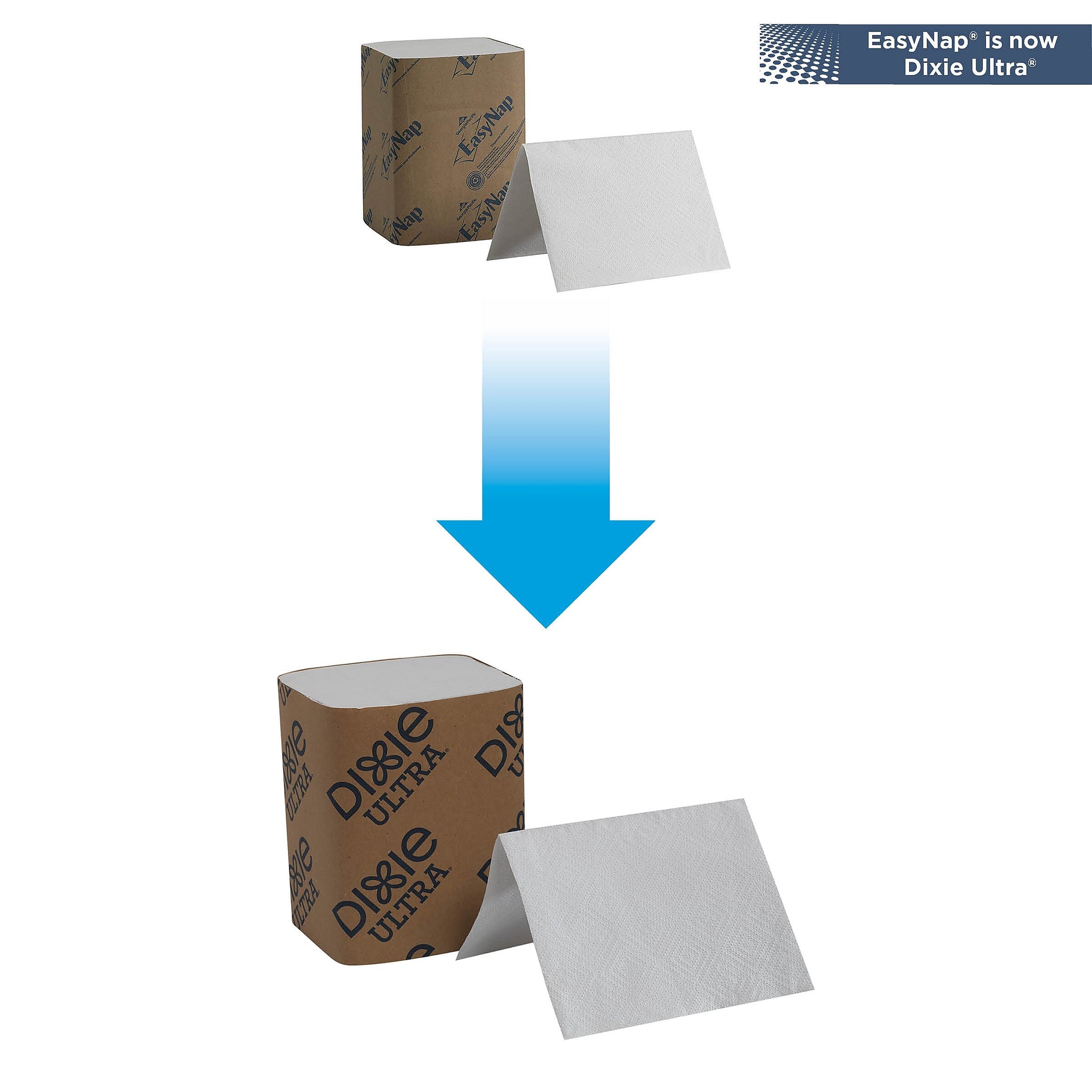 Dixie Ultra Interfold 2-Ply Napkin Dispenser Refill by GP PRO, White, 250 Napkins /Pack, 24/Carton