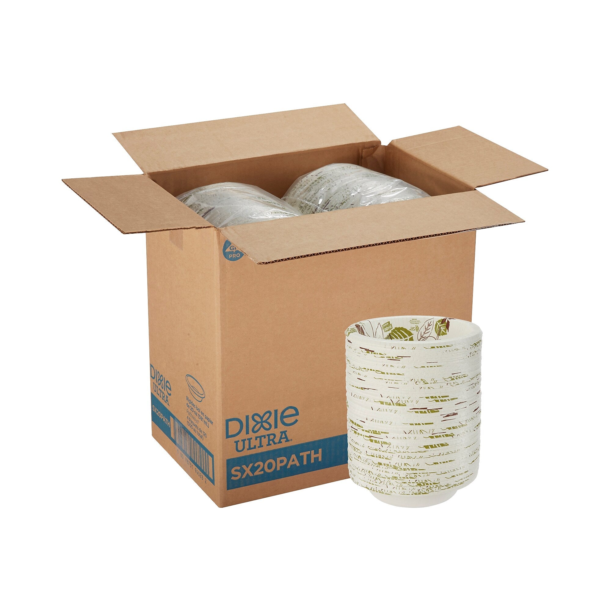 Dixie Ultra Pathways Heavy-Weight Paper Bowls, 20 oz., 500/Carton
