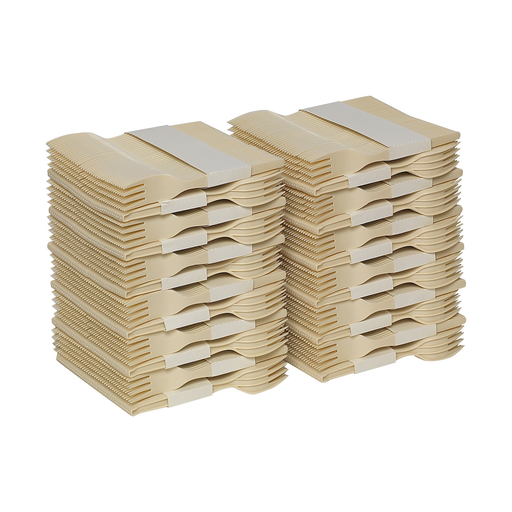 Dixie Ultra SmartStock Series-O Bio-Blend Fork Refills, Medium-Weight, Natural Beige, 960/Carton