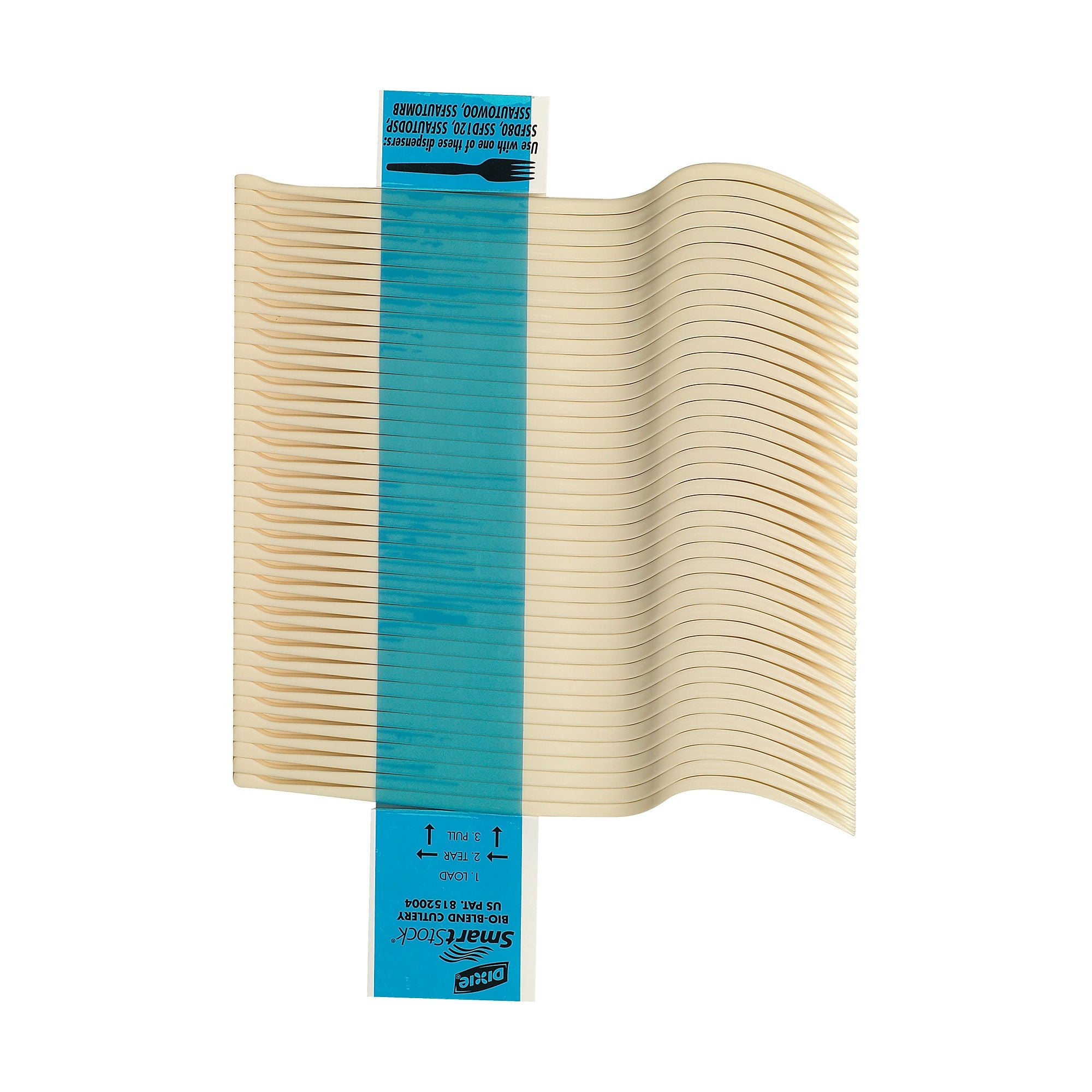 Dixie Ultra SmartStock Series-O Bio-Blend Fork Refills, Medium-Weight, Natural Beige, 960/Carton