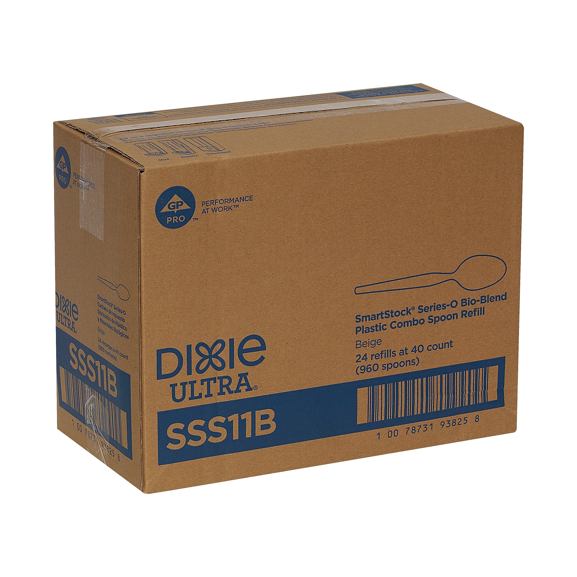 Dixie Ultra SmartStock Series-O Bio-Blend Spoon Refills,Medium -Weight, Natural Beige, 960/Carton