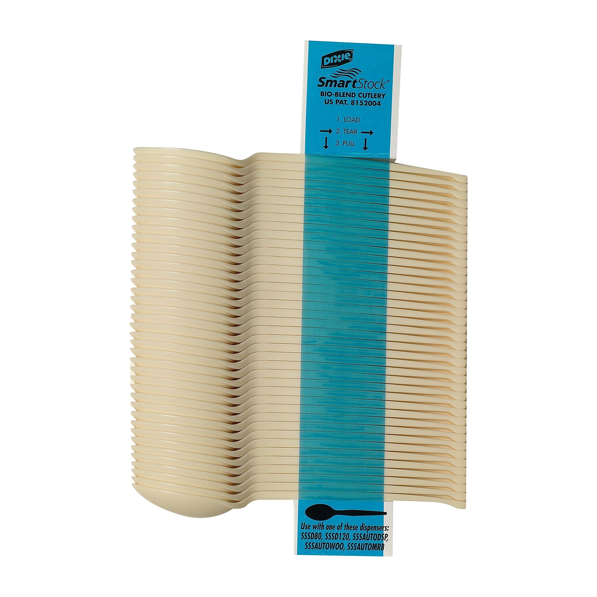 Dixie Ultra SmartStock Series-O Bio-Blend Spoon Refills,Medium -Weight, Natural Beige, 960/Carton